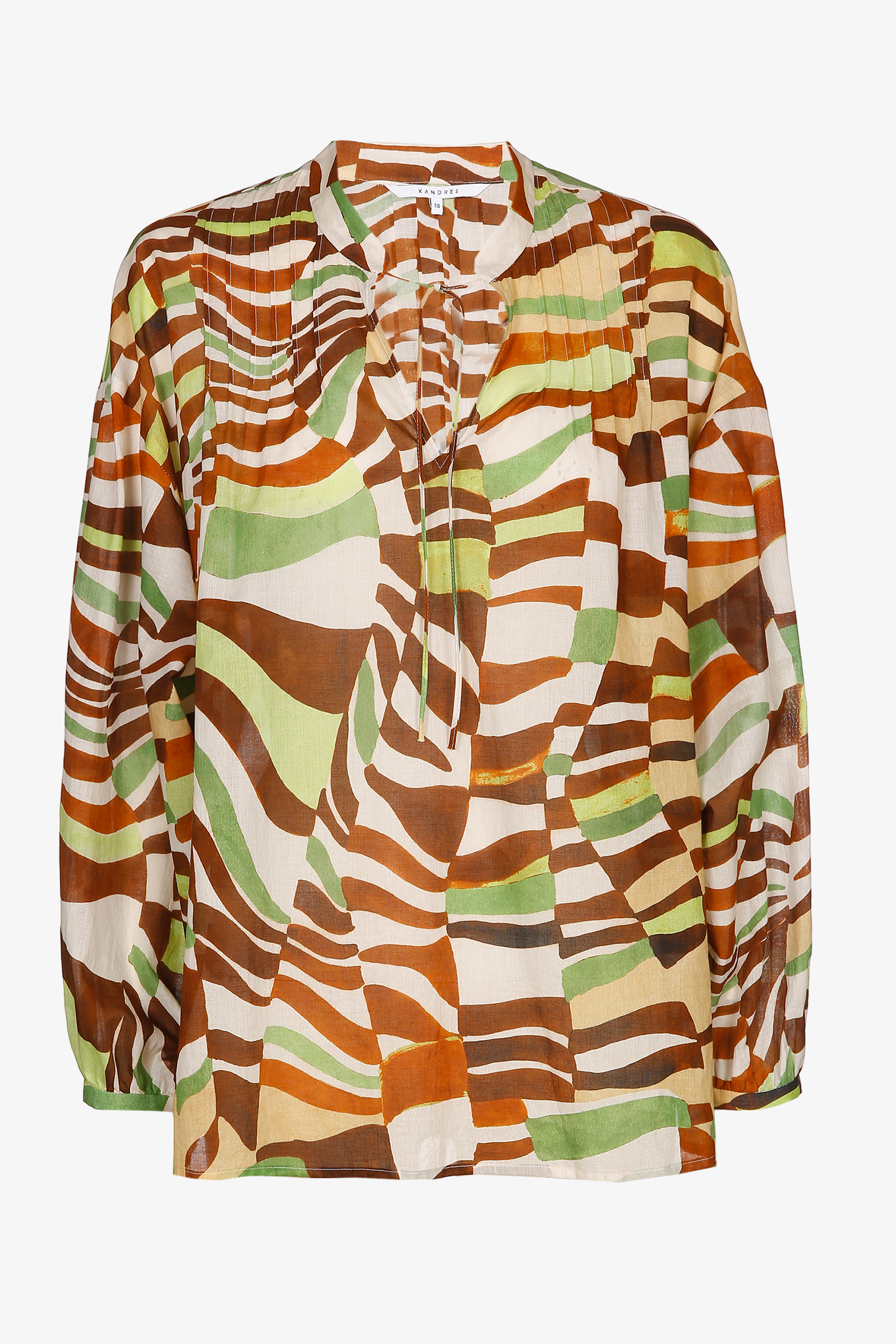 Loose blouse with graphic print