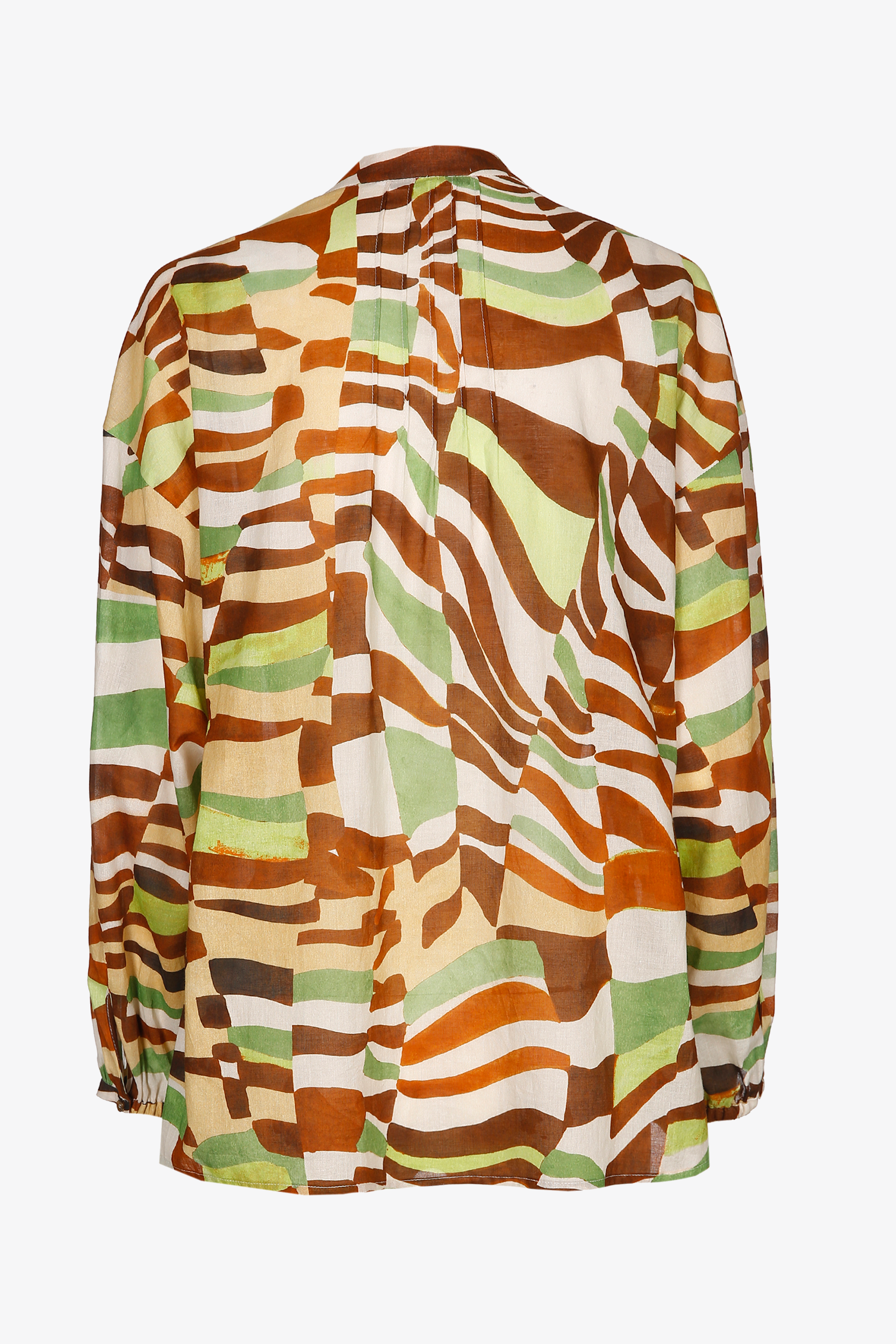 Loose blouse with graphic print