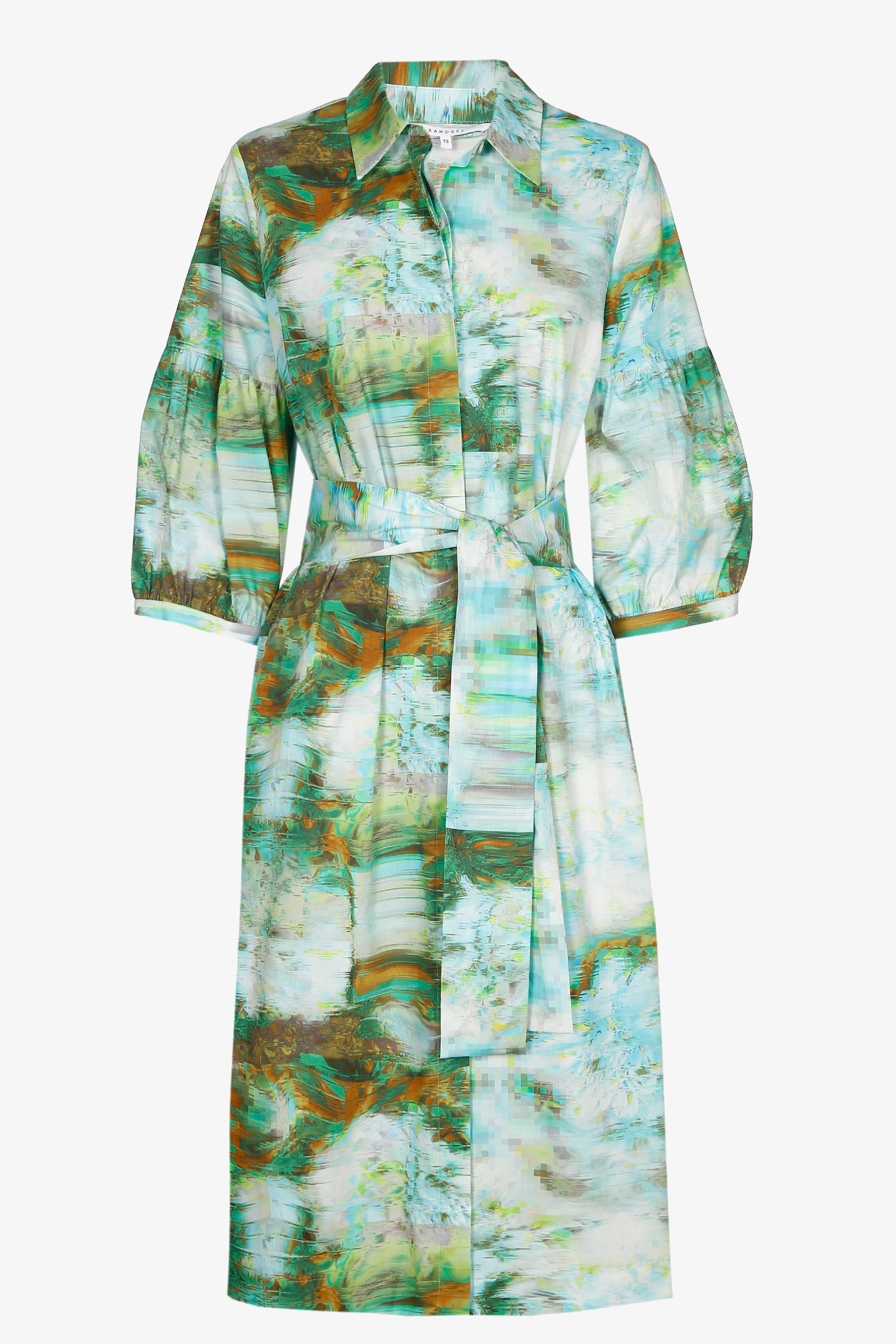 Robe-chemise avec ruban à nouer