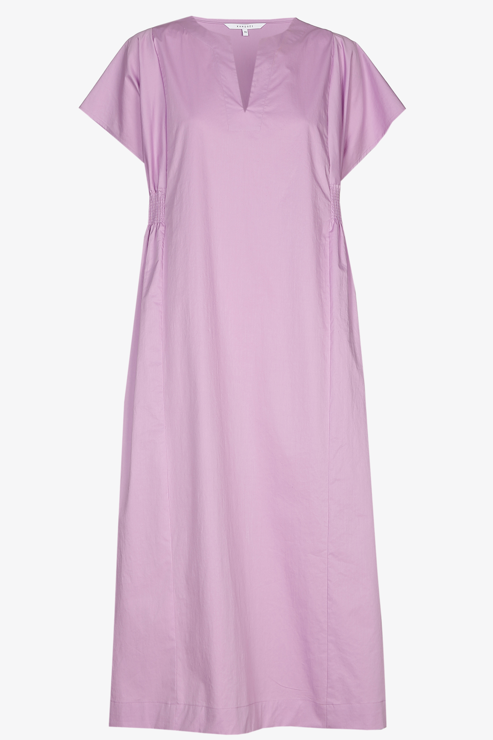 Midi dress with elastic