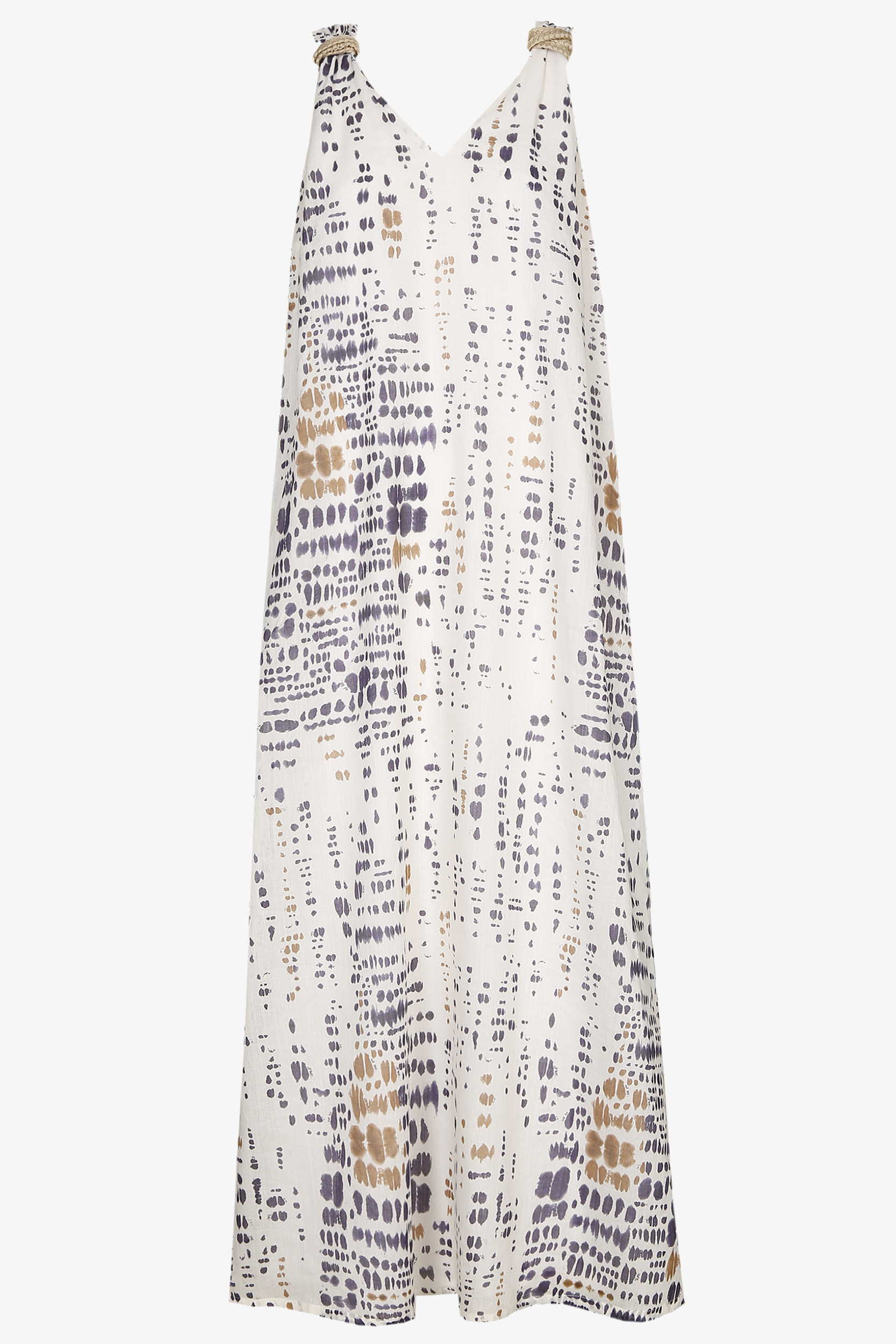 Maxi dress with batik print