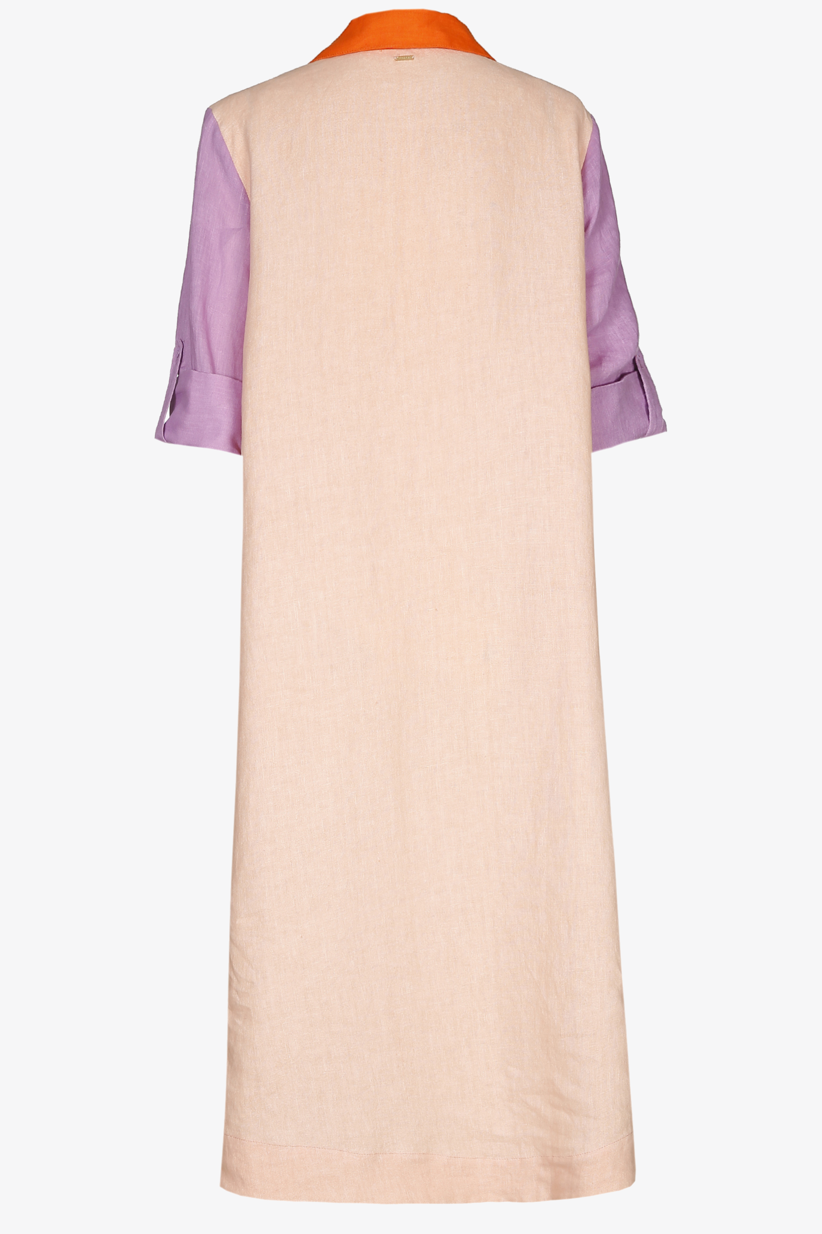 Tricolour dress in linen