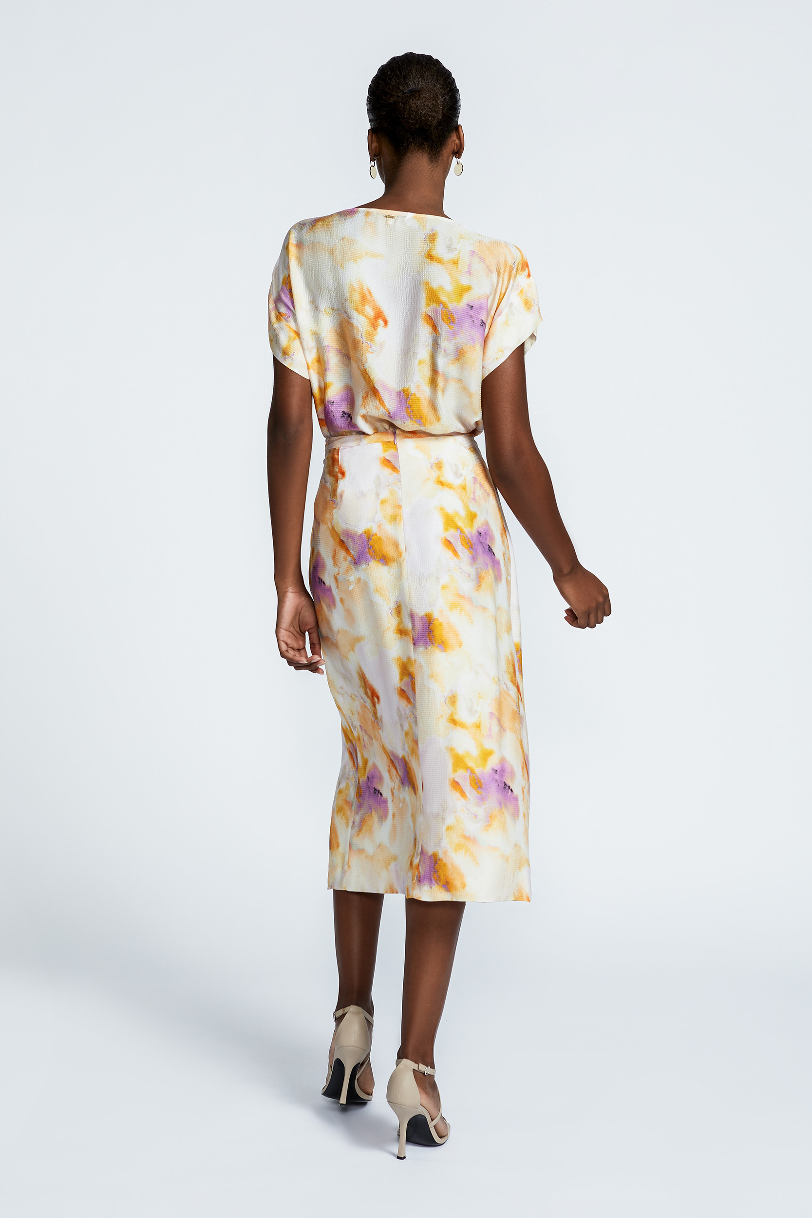 Skirt with tie dye print