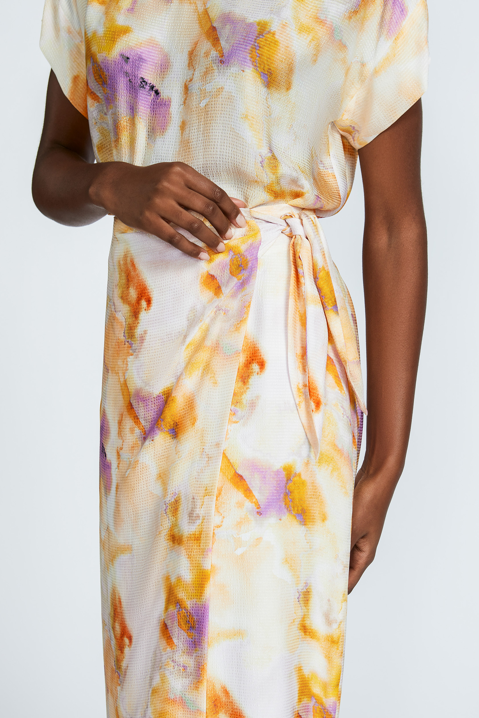 Skirt with tie dye print