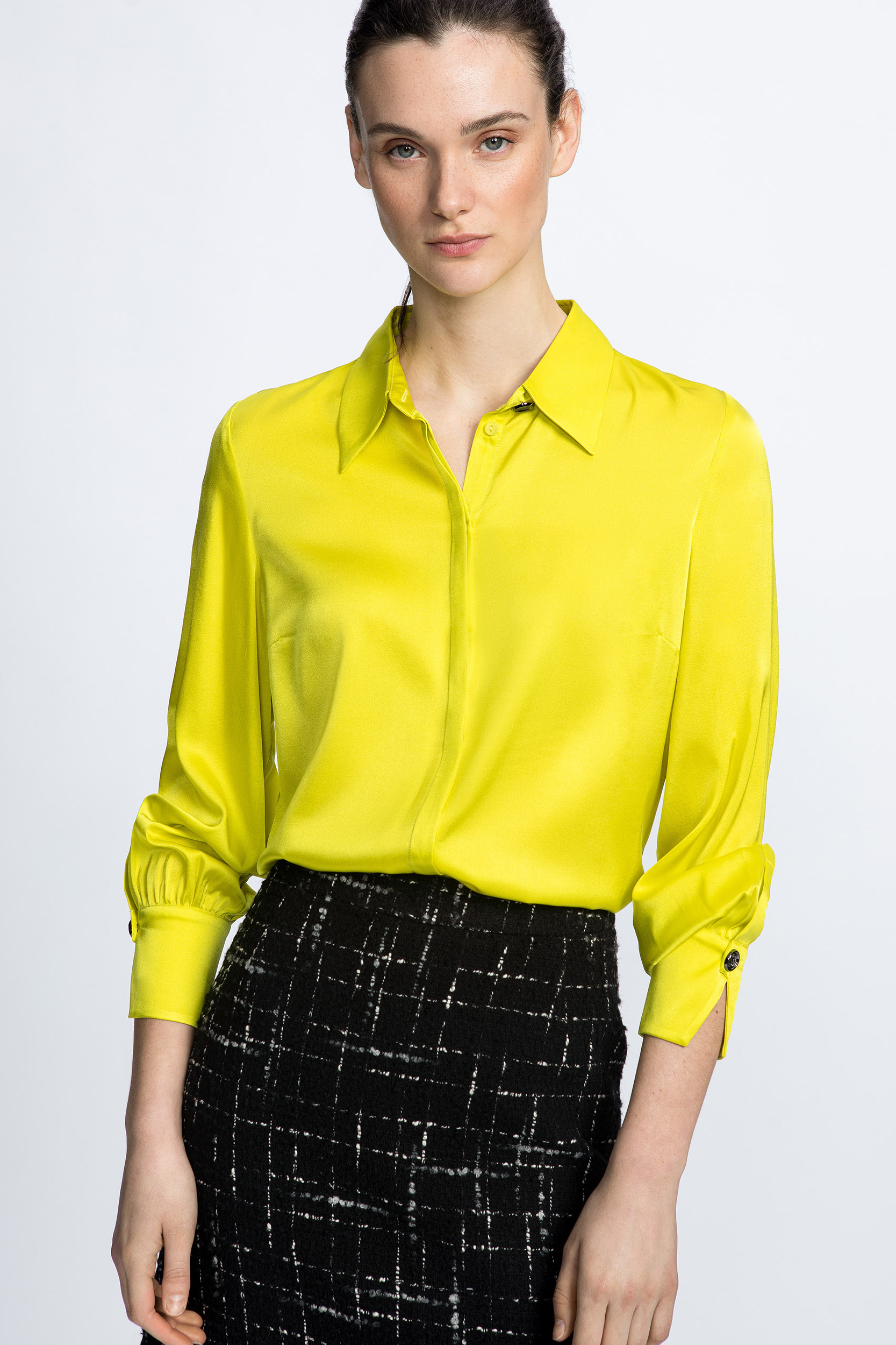 Blouse en soie avec col de chemise