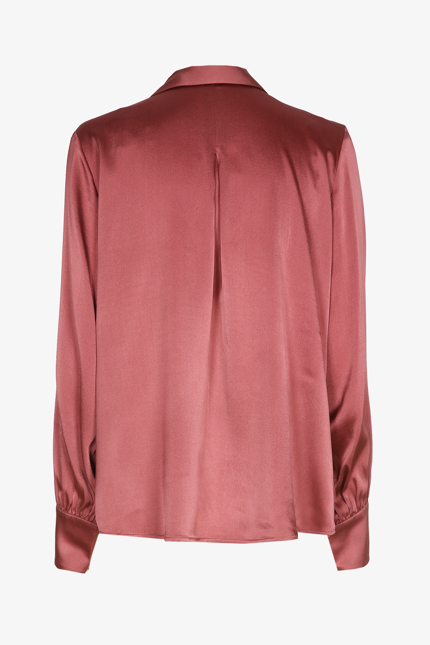 Silk blouse with shirt collar