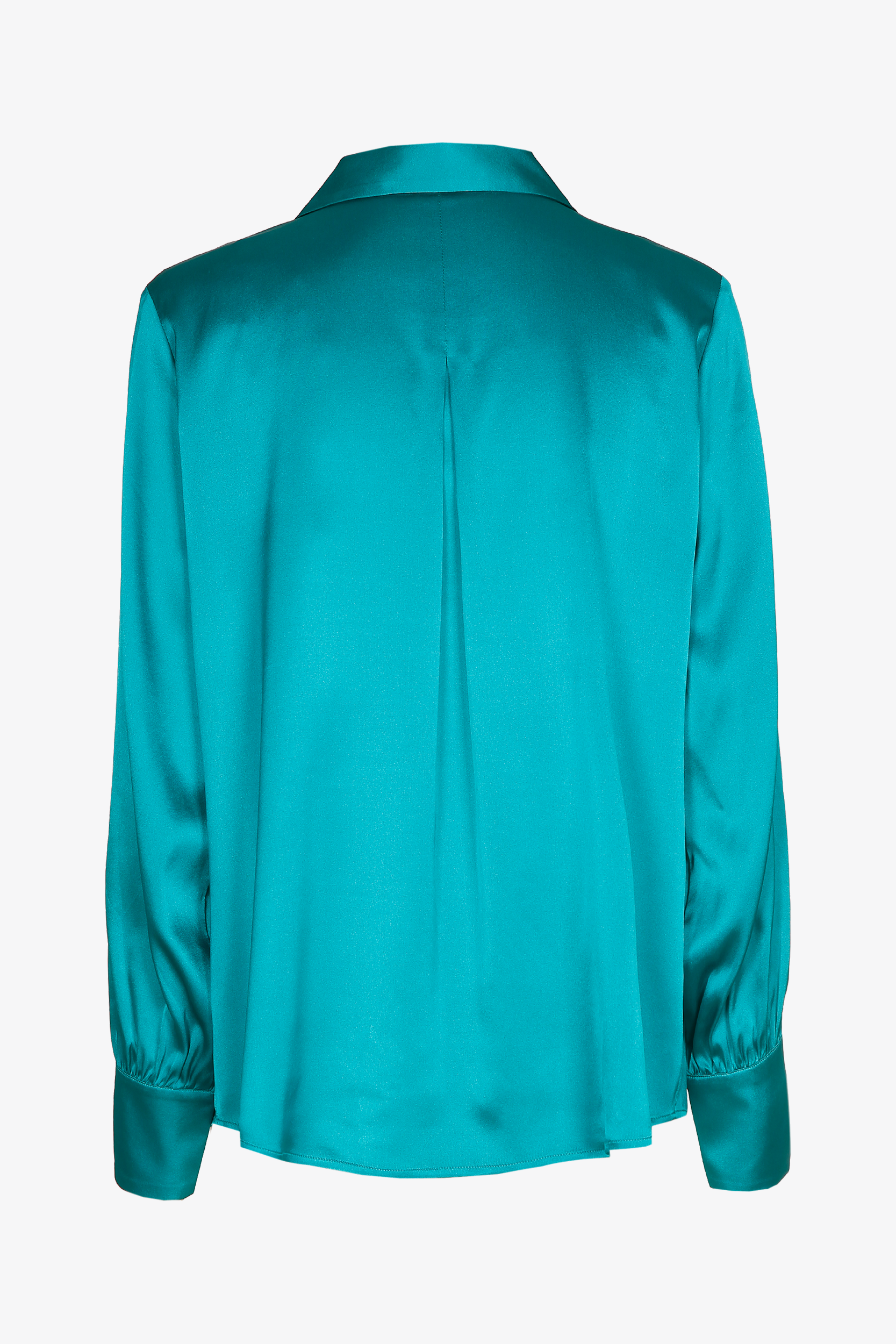 Silk blouse with shirt collar