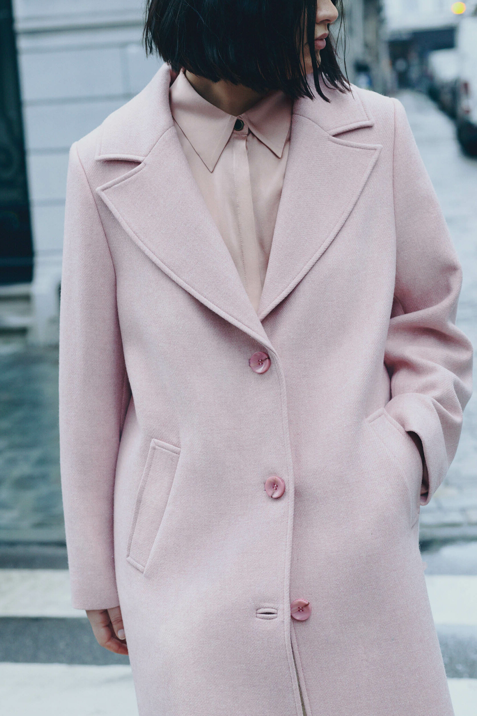Blouse en soie avec col de chemise