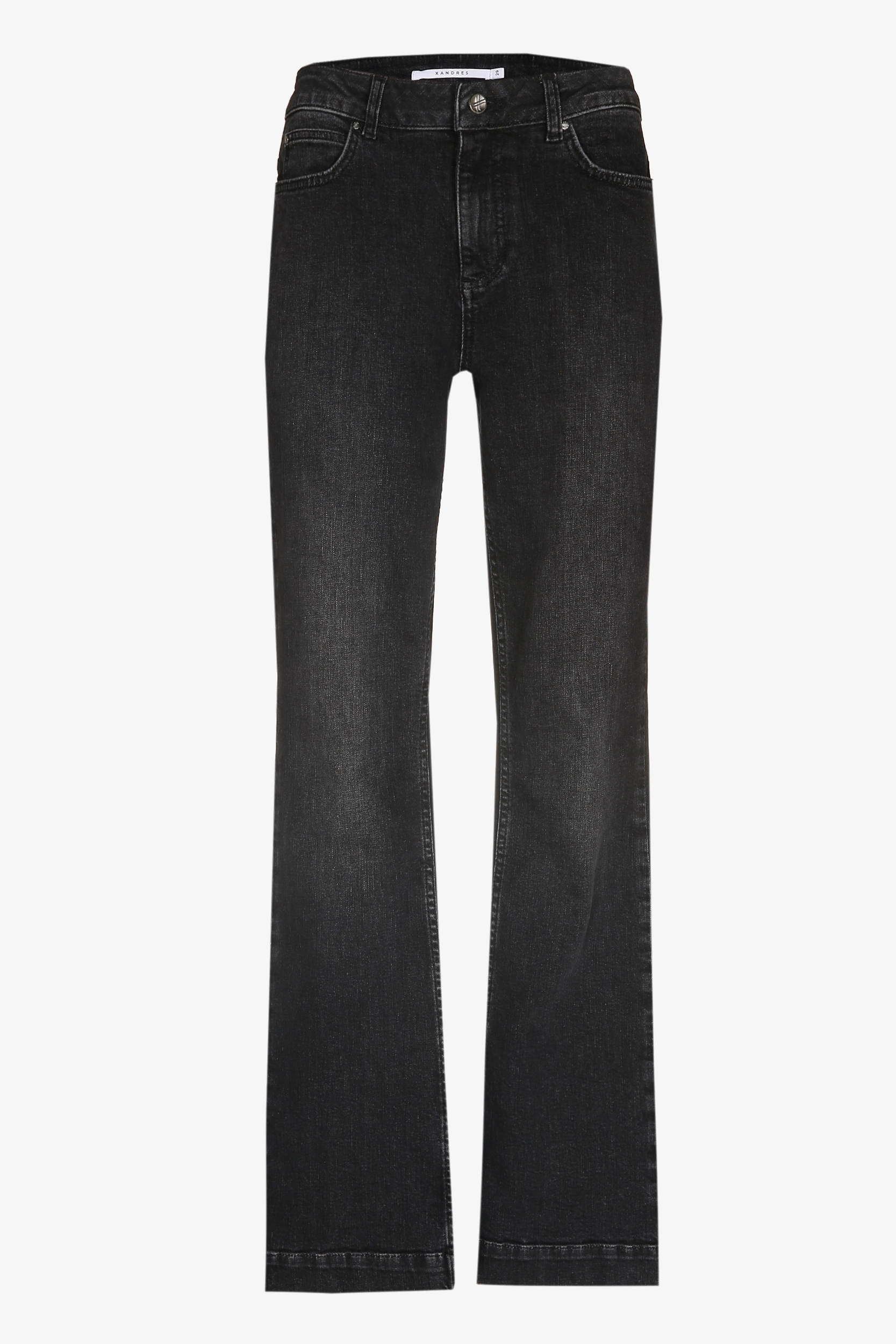 Jeans mit 5 Taschen und weitem Bein