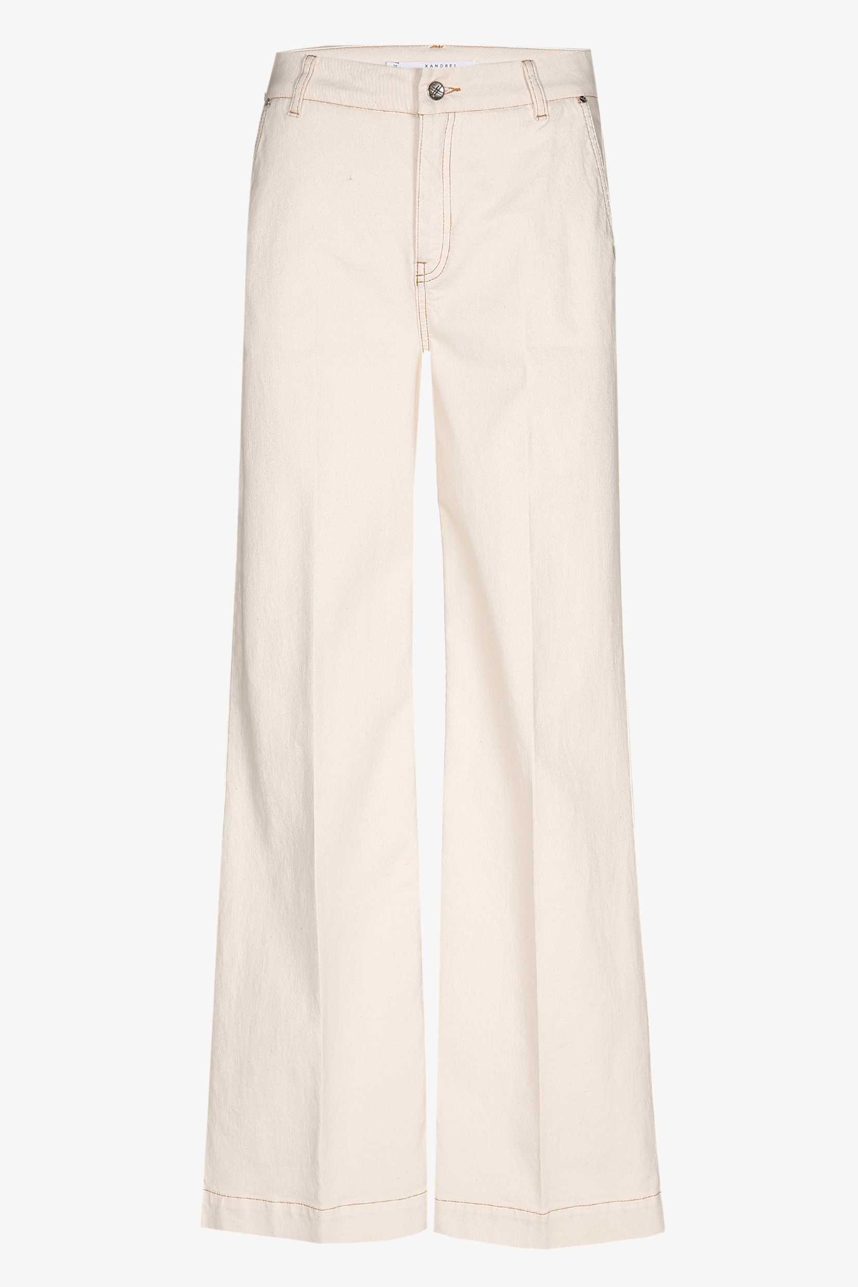 Cotton trousers with a denim-look