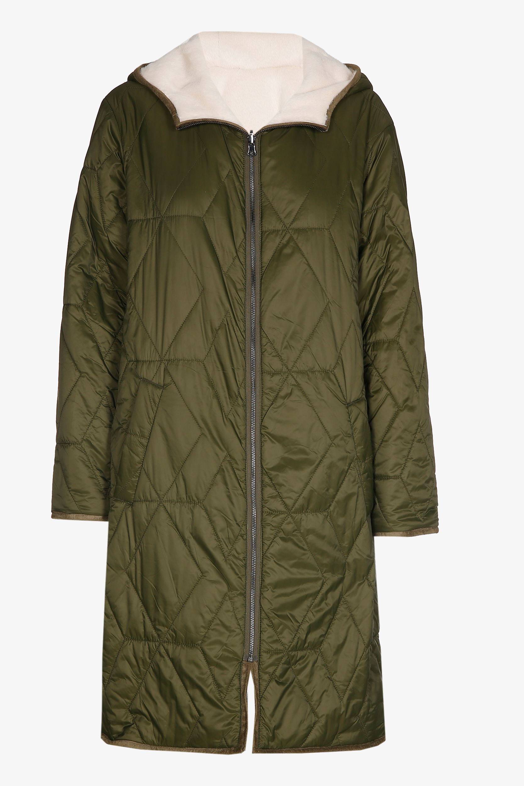 Veste réversible contenant de la fausse fourrure