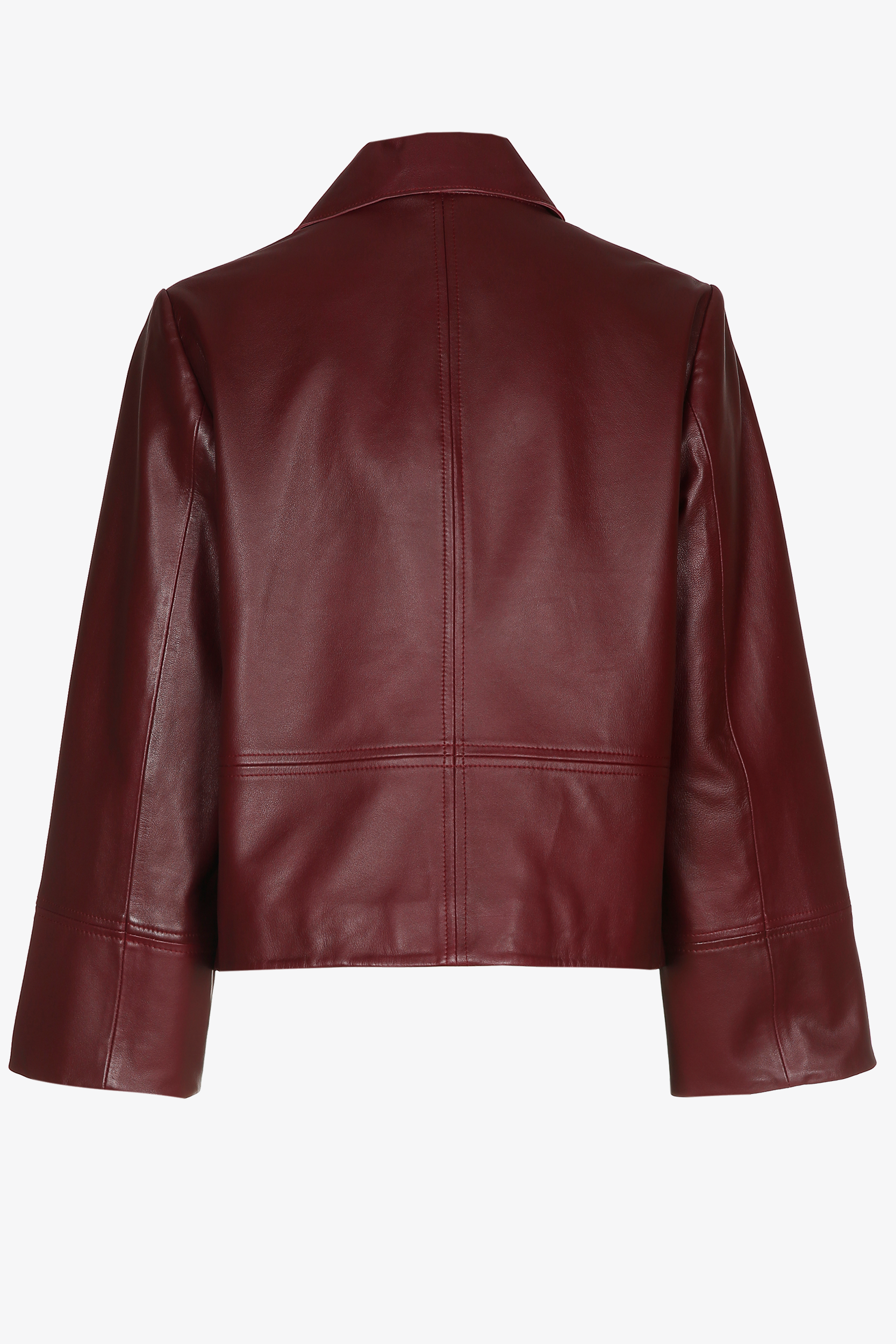 Short eco leather jacket
