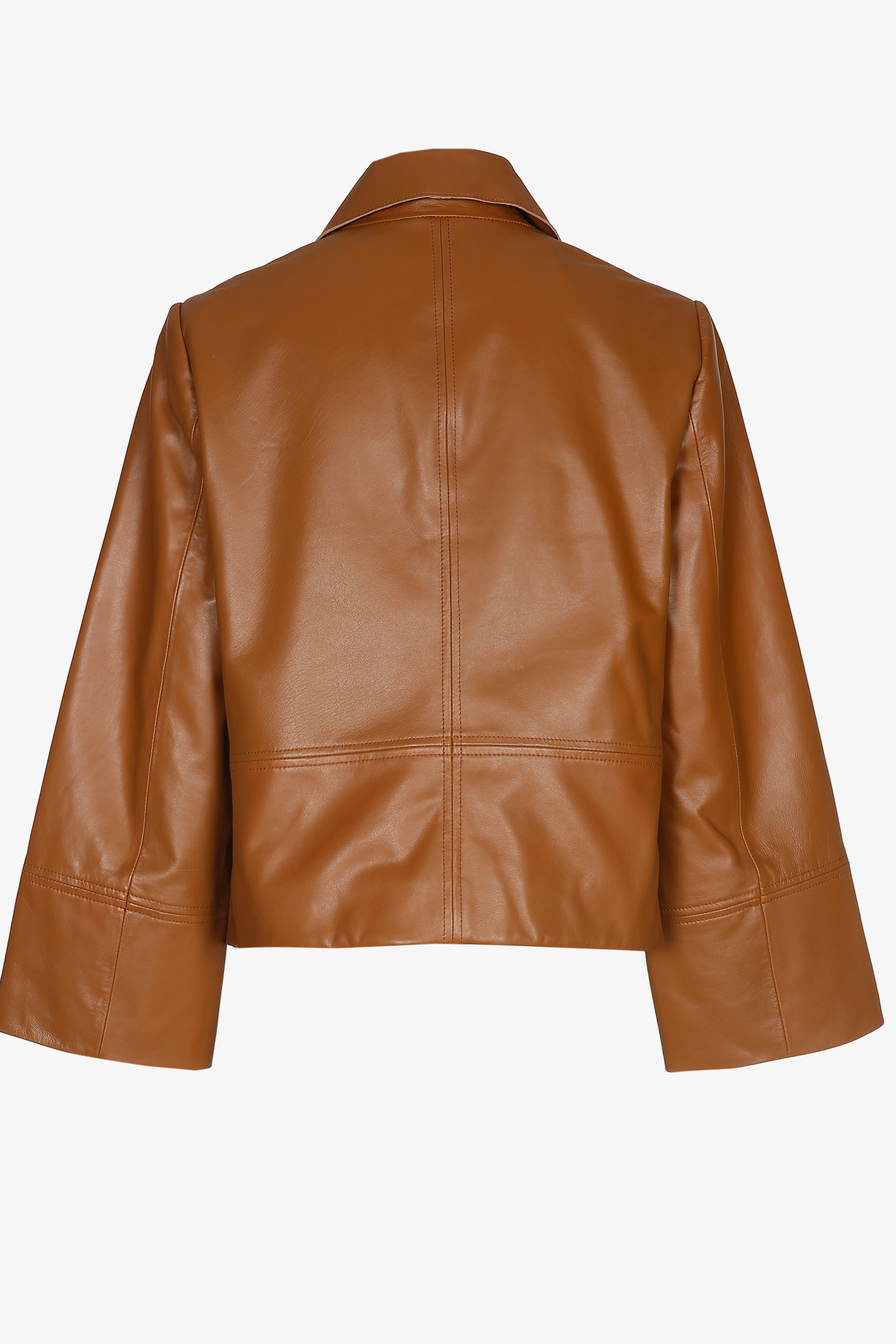 Short leather jacket