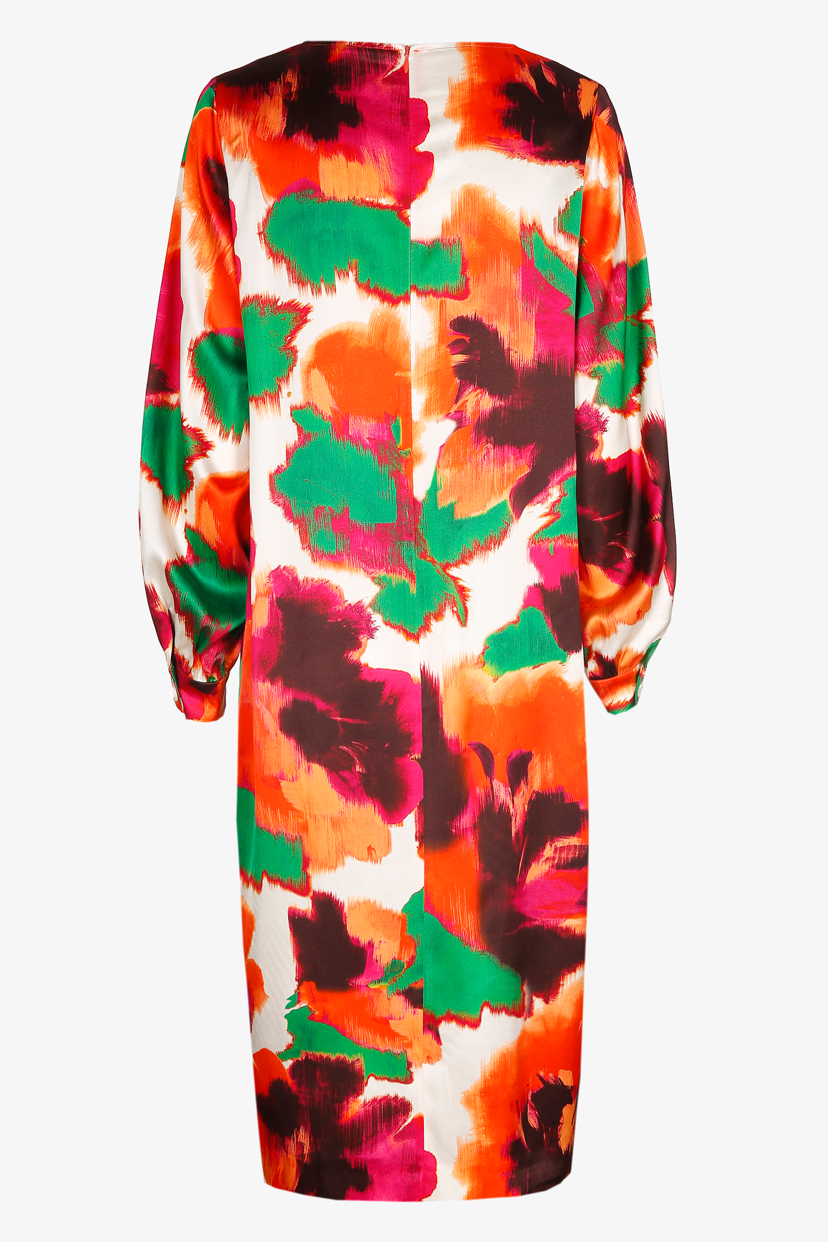 Dress with large floral print
