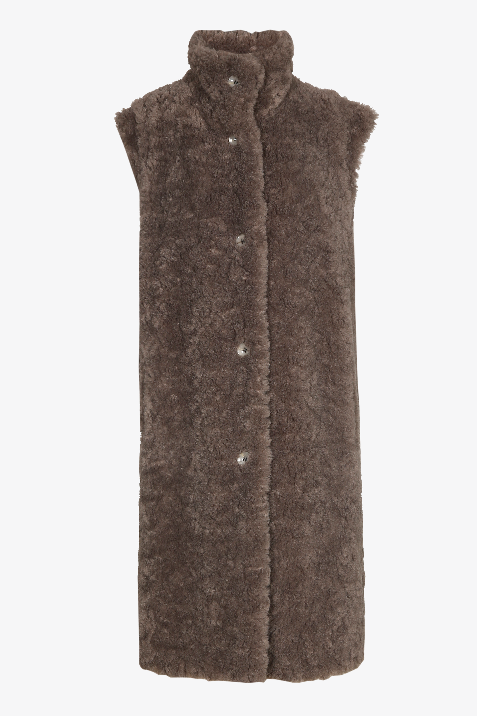 Manteau teddy sans manches