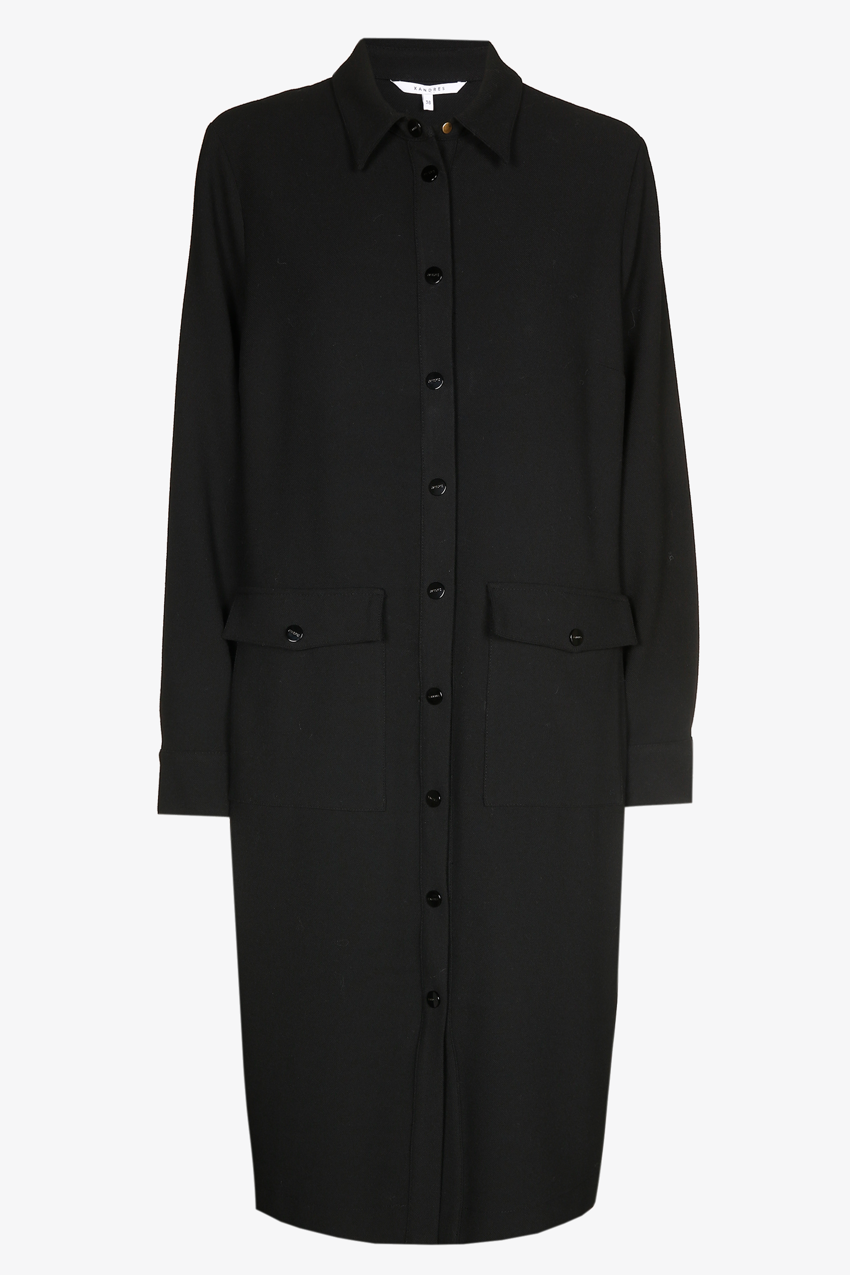 Sporty shirt dress with press studs