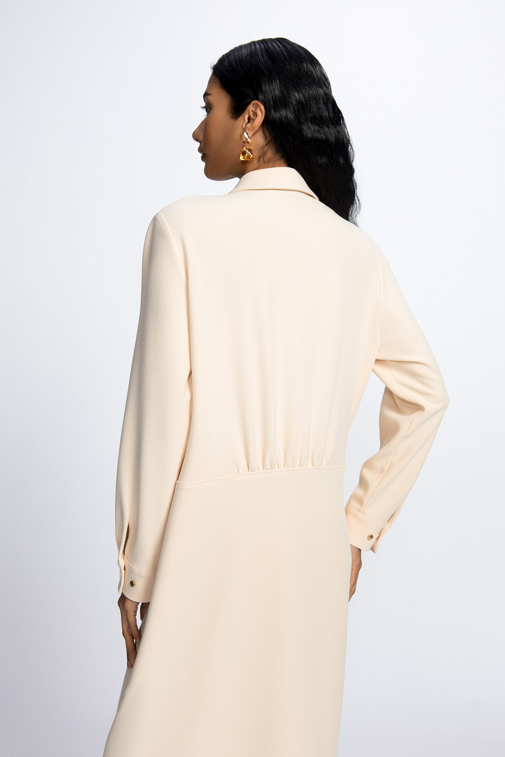 Sporty shirt dress with press studs