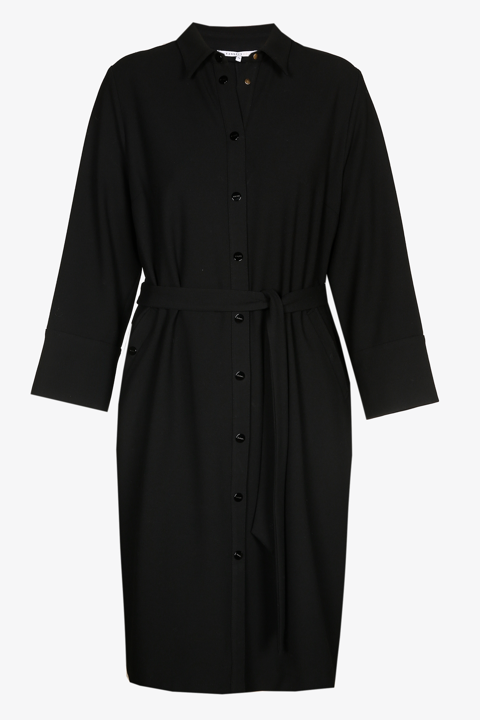 Shirt dress with press studs
