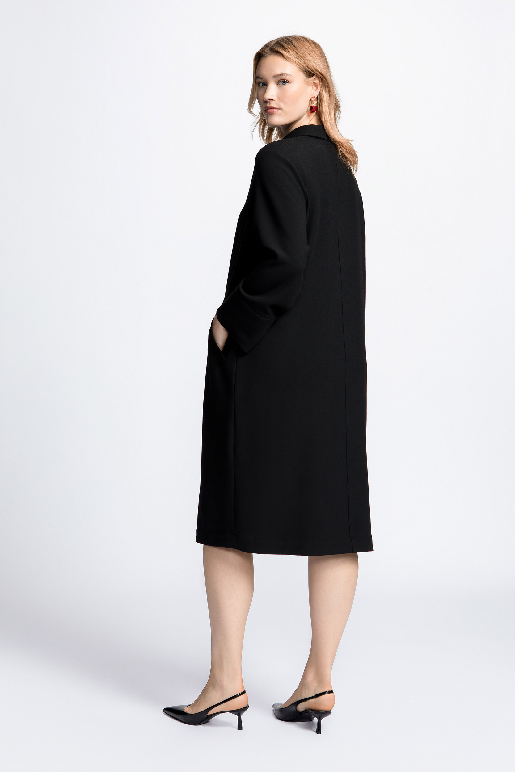 Shirt dress with press studs