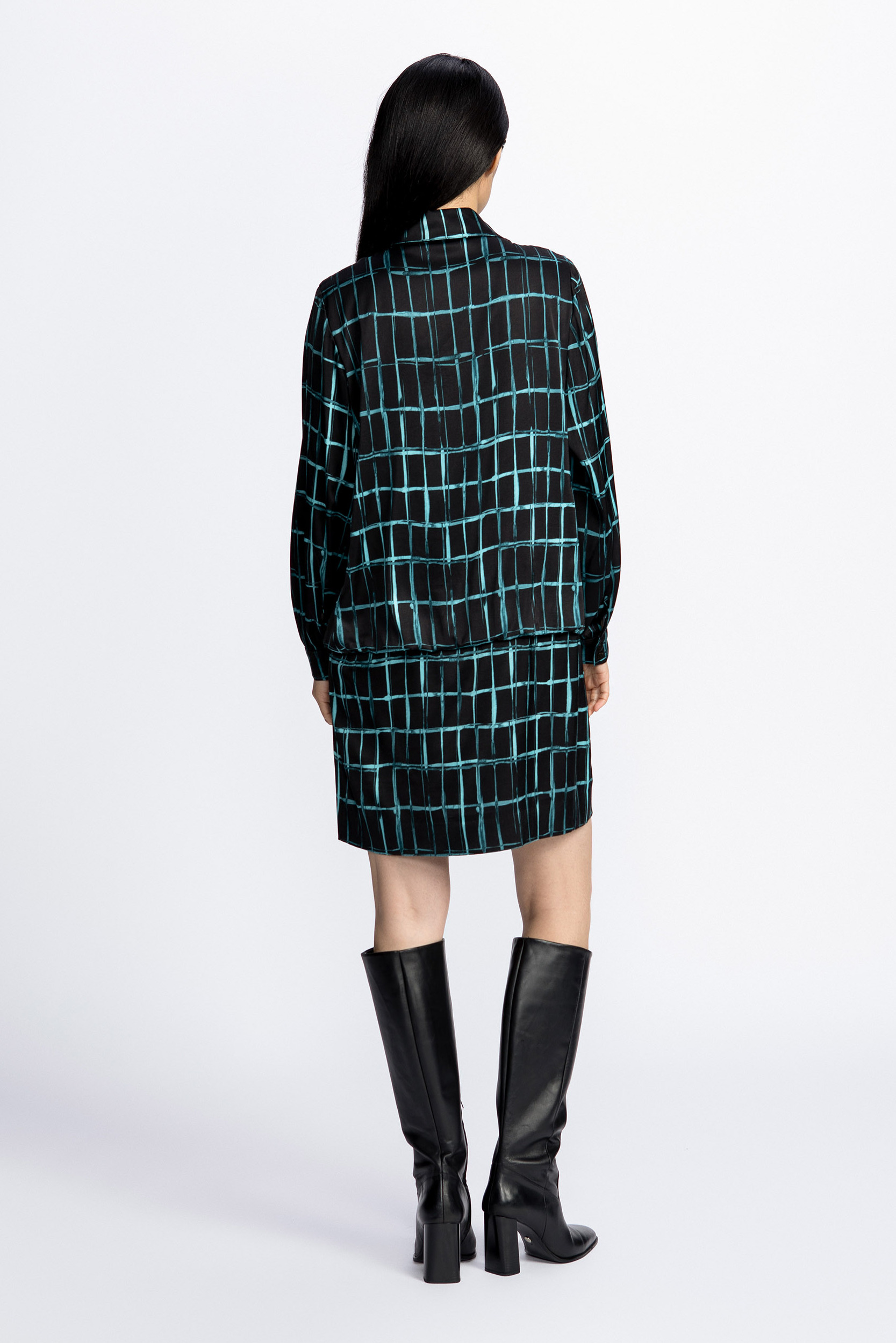 Gemustertes Midikleid