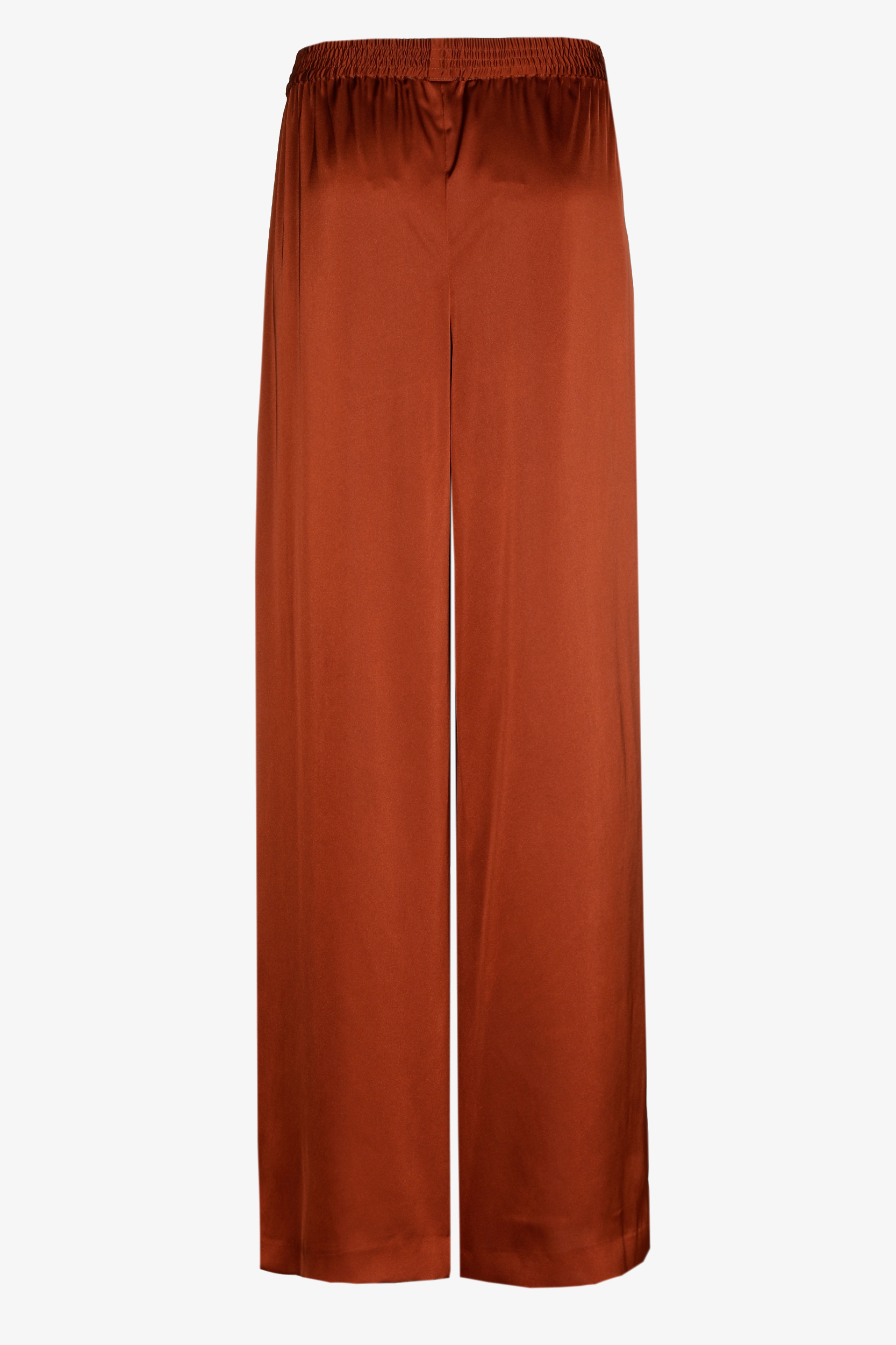 Wide trousers with satin look