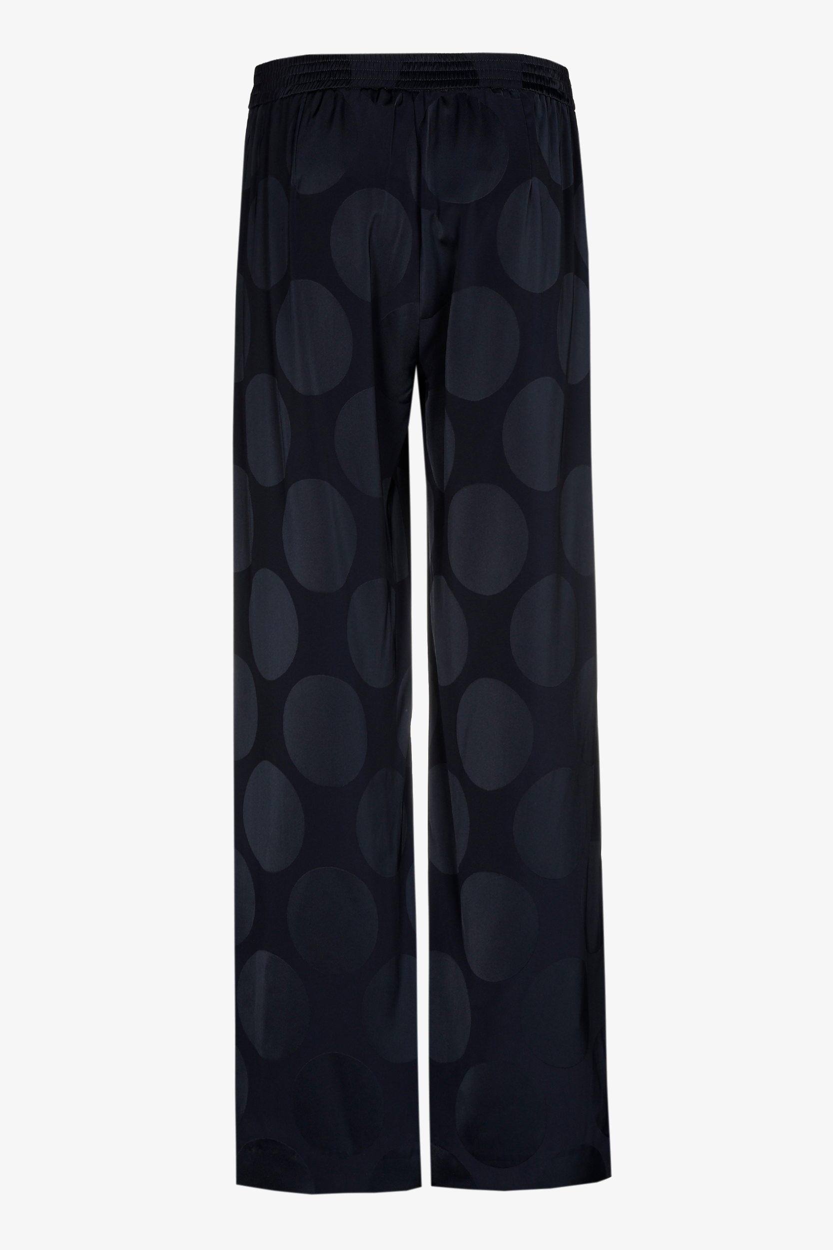 Matt trousers with shiny pattern