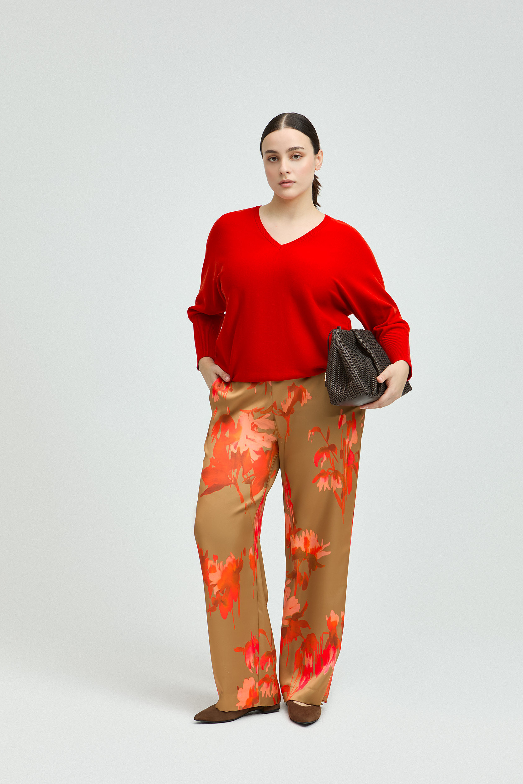 Pantalon à l'aspect satiné