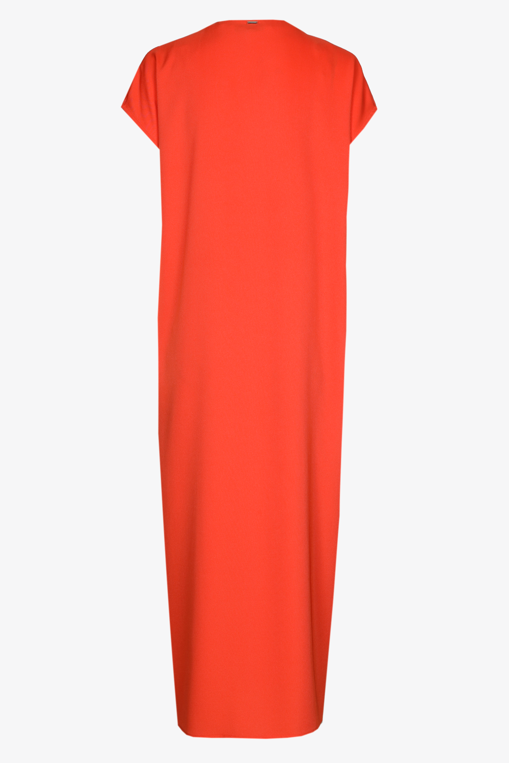 Lange jurk met V-hals 