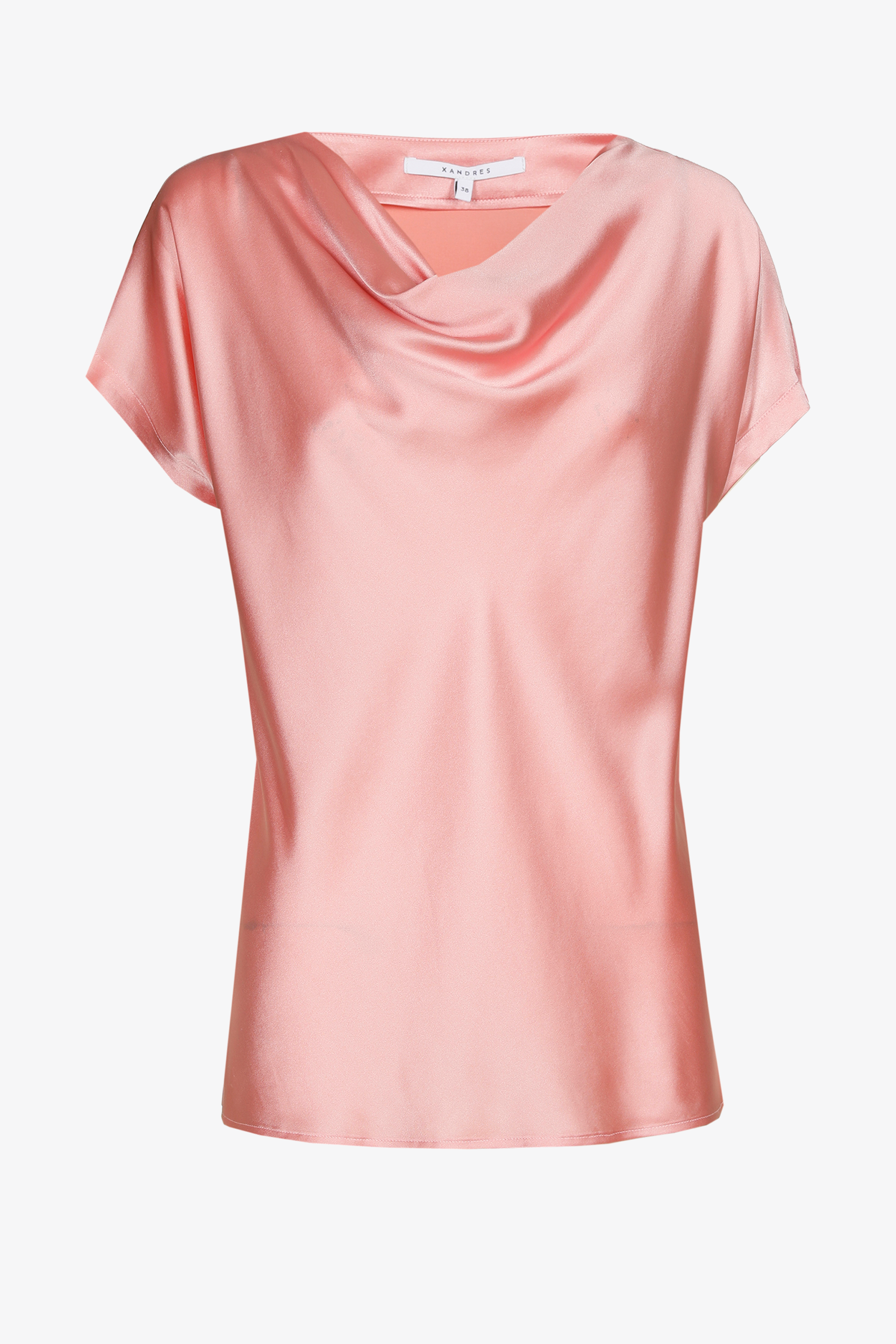 Blouse with silk look