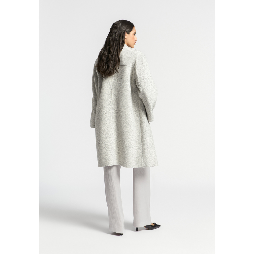 Vince notch genuine collar long cardigan