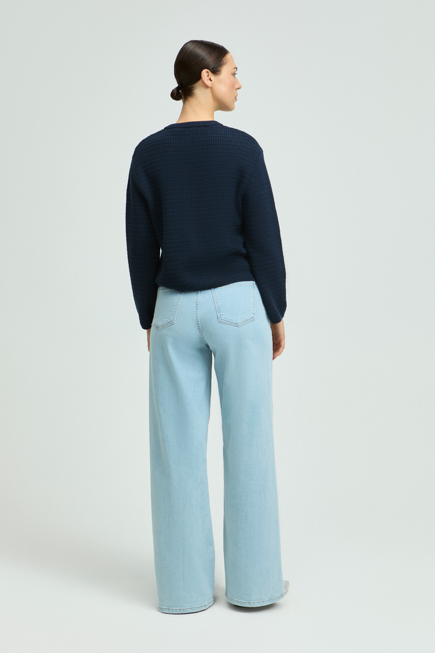 Zomerse flared jeansbroek