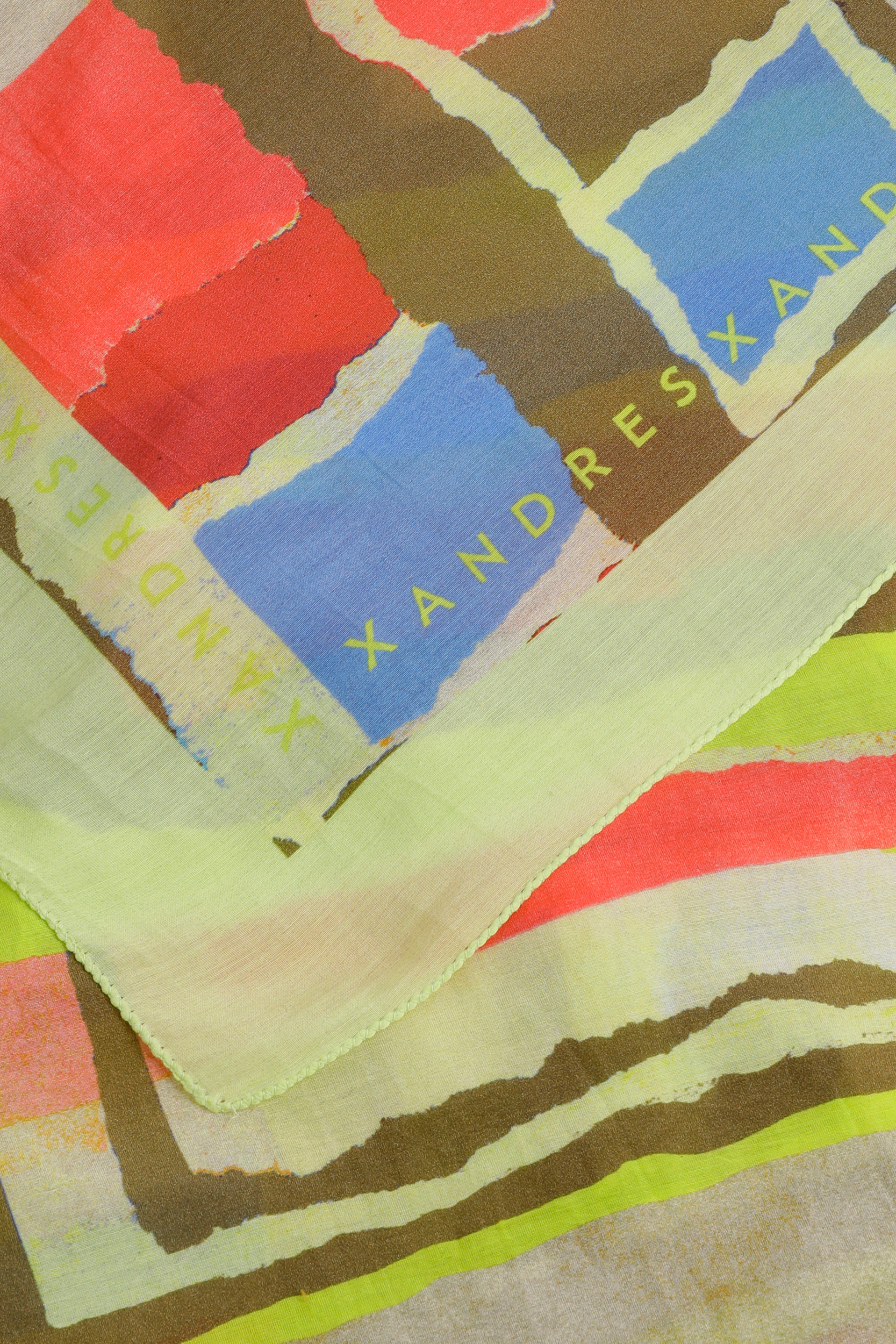Colourful scarf with silk