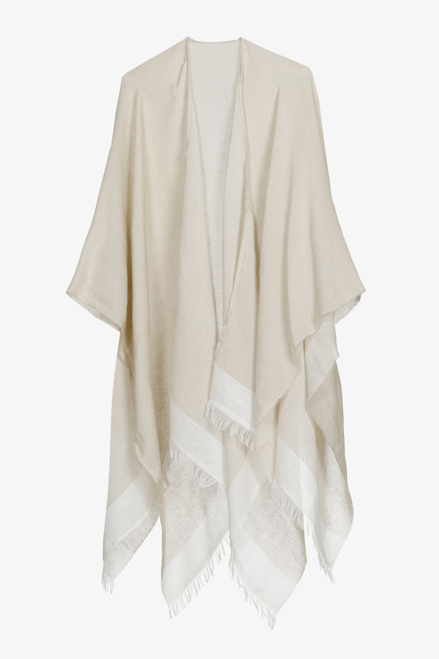 Zomerse poncho met linnen