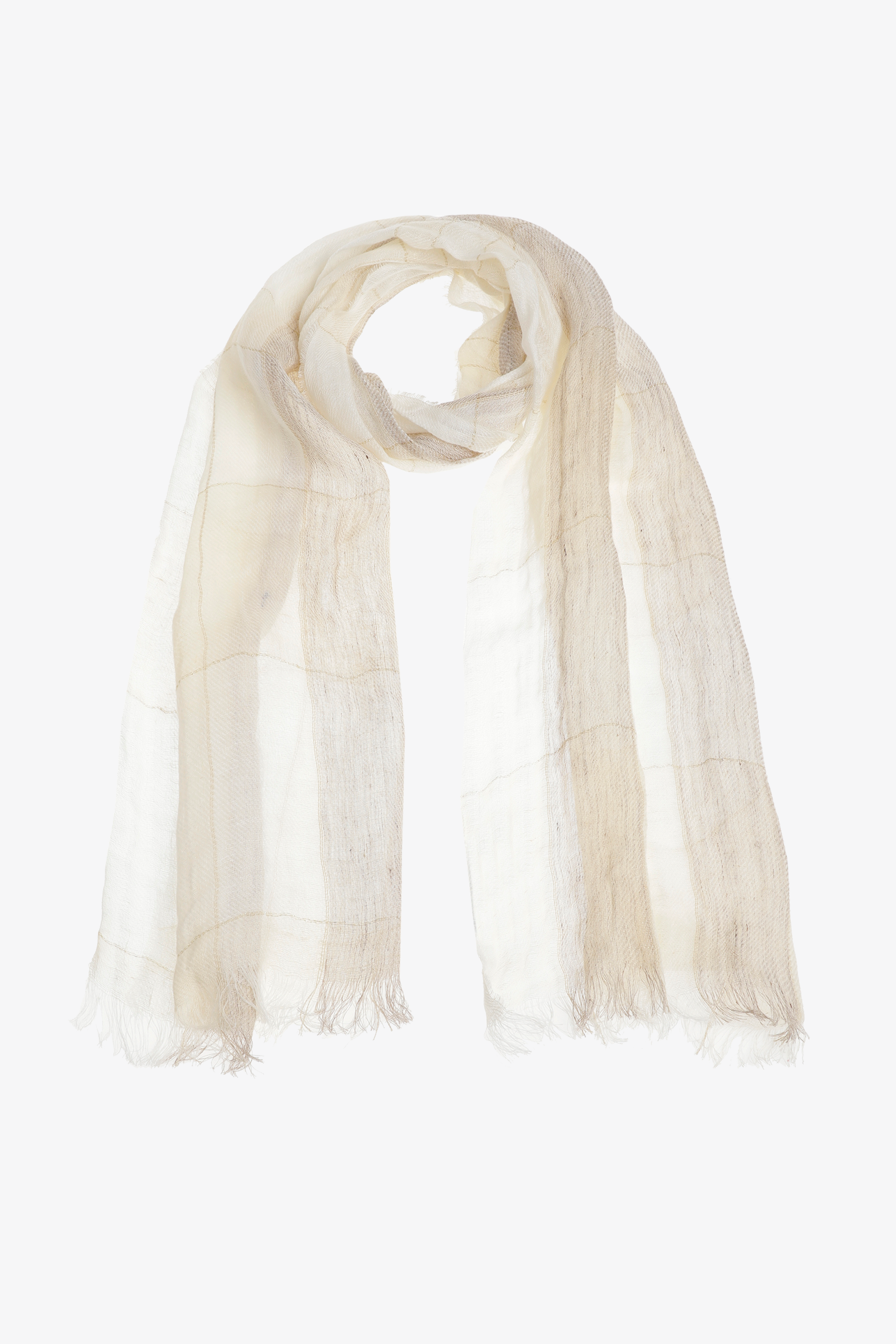 Foulard rayé en lin