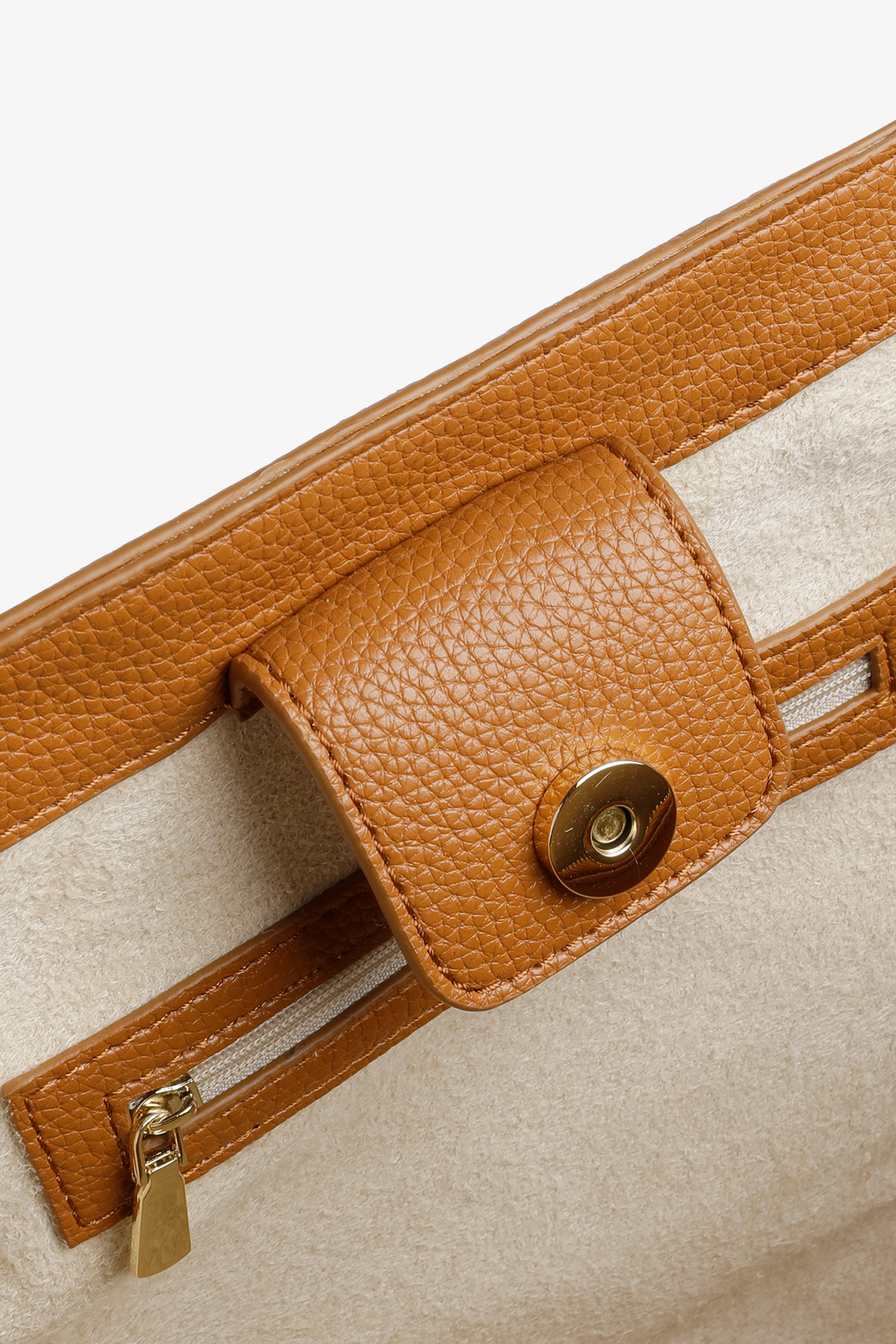 Elegante tas met linnenstructuur