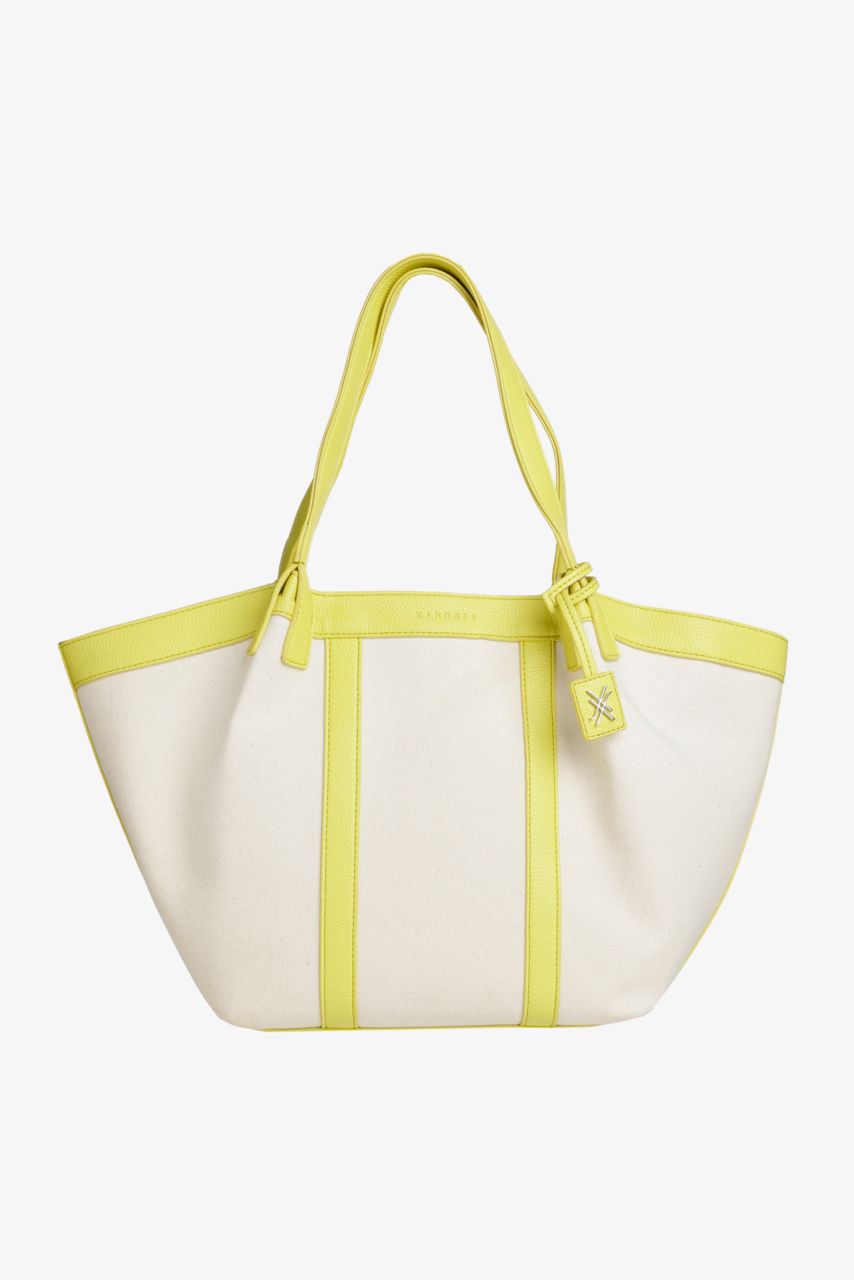 Elegant bag with linen texture