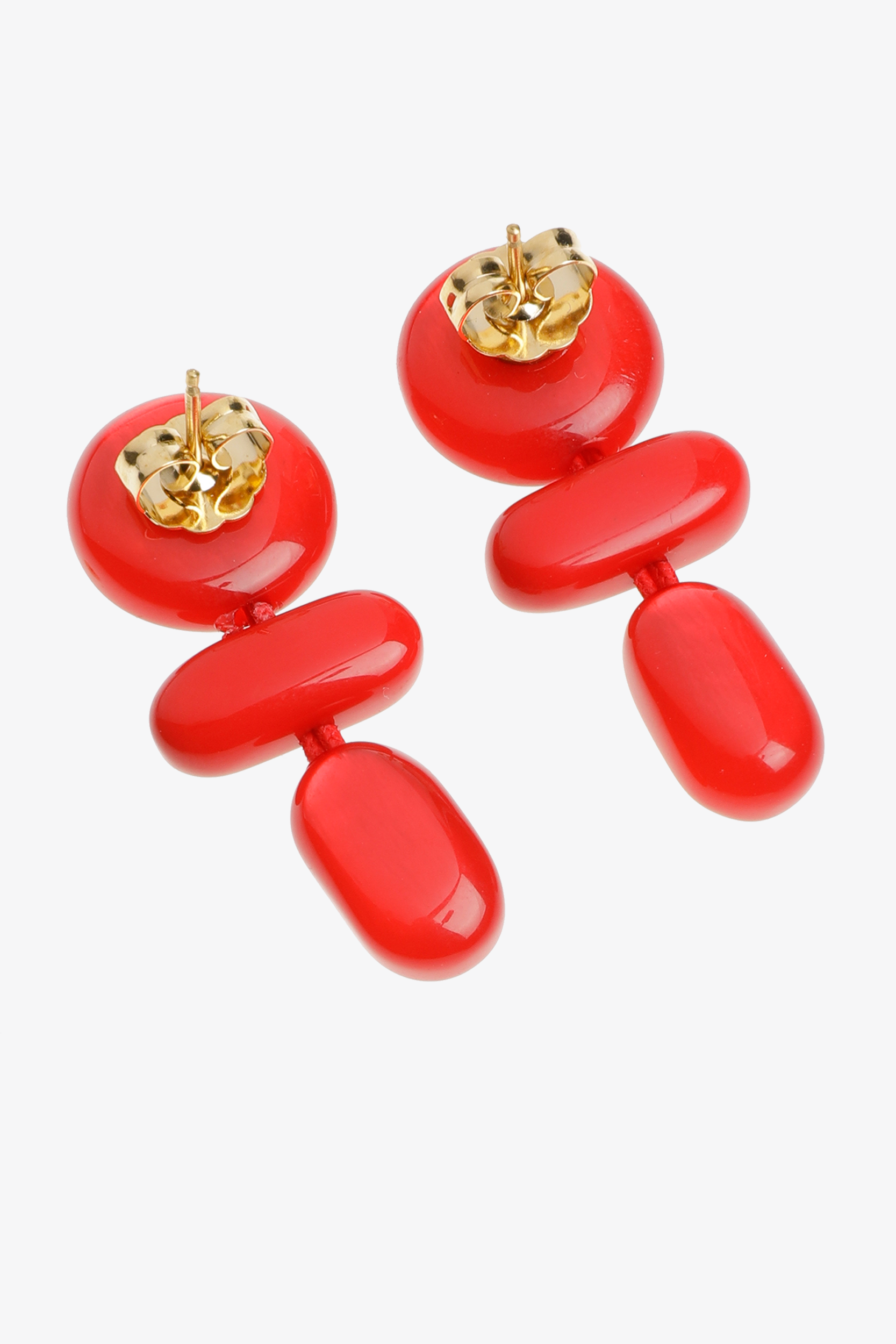 Boucles d’oreilles avec pendentif en trois parties