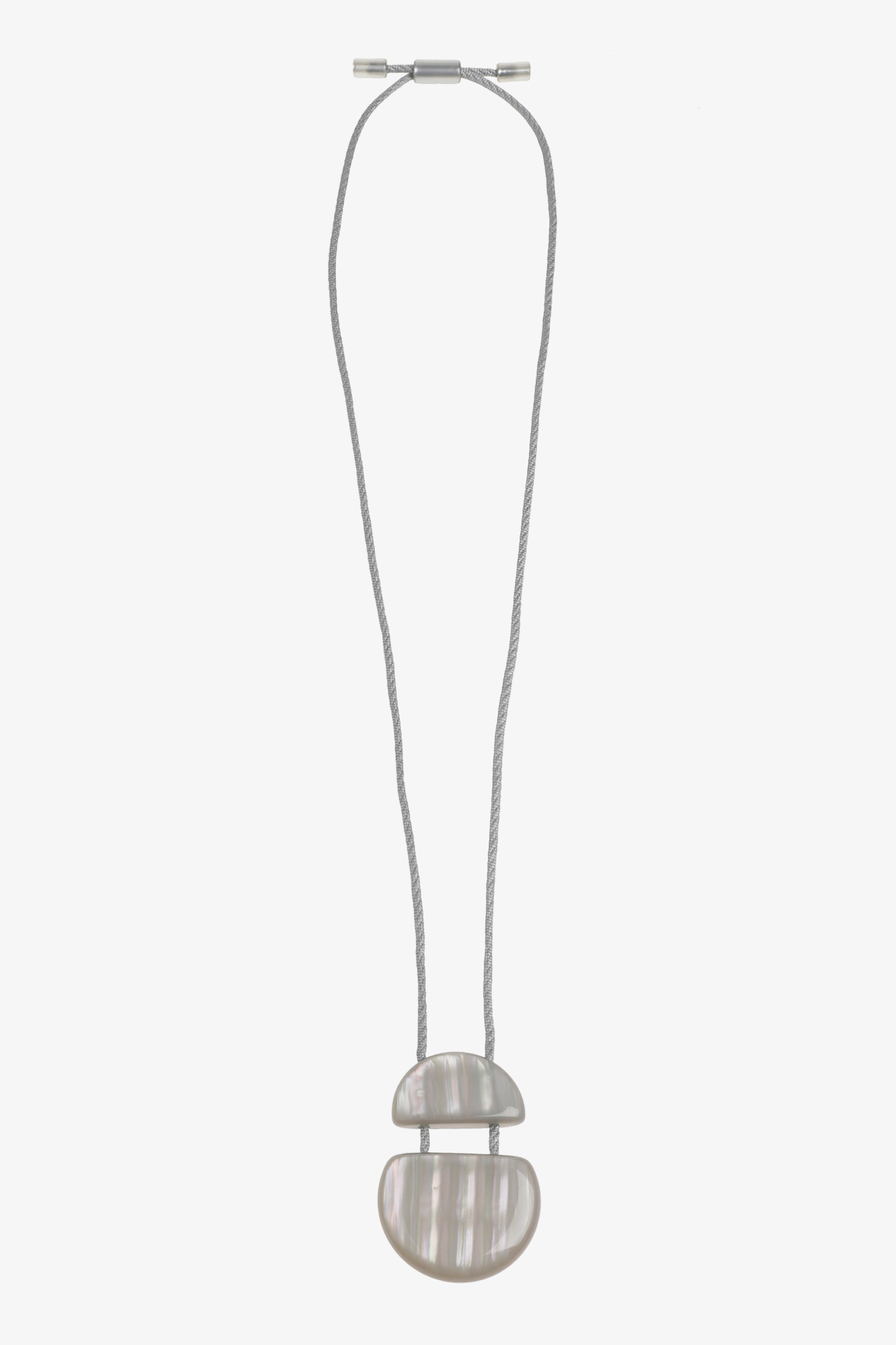 Necklace with two-piece pendant