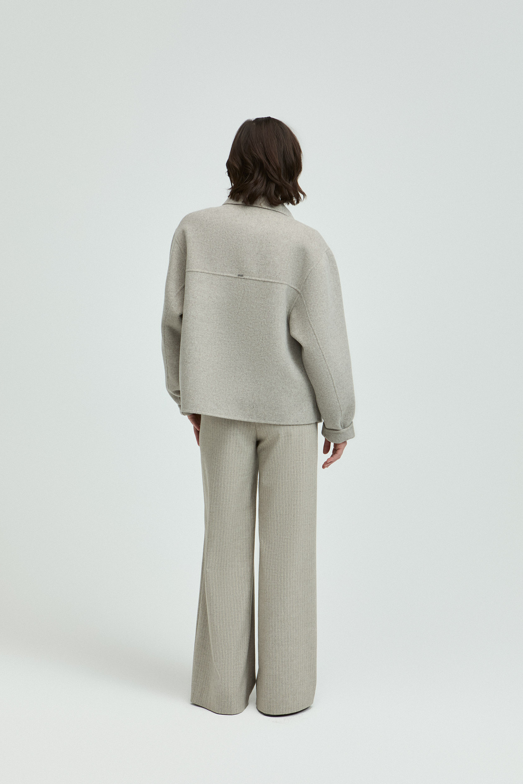 Oversized jasje met hemdkraag