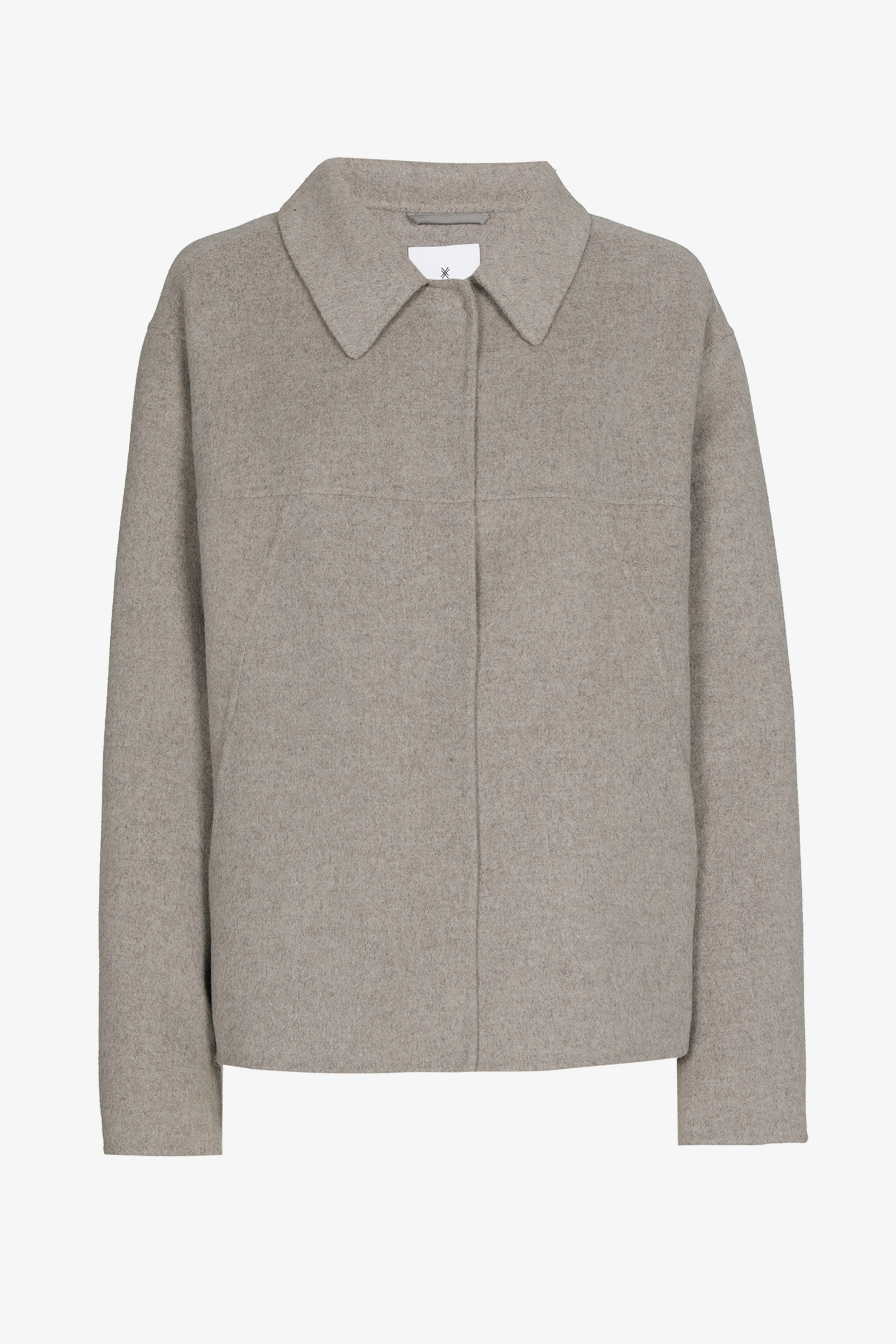 Oversized jasje met hemdkraag