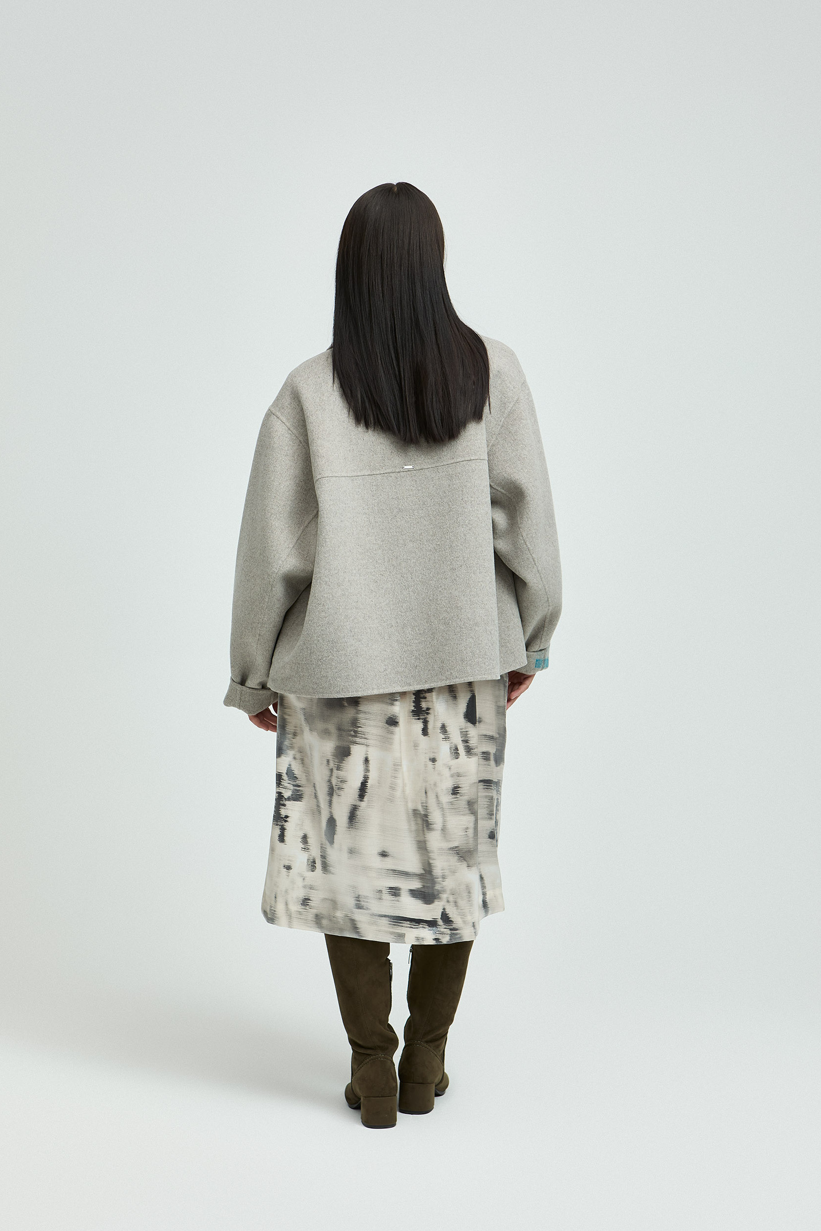 Oversized jasje met hemdkraag