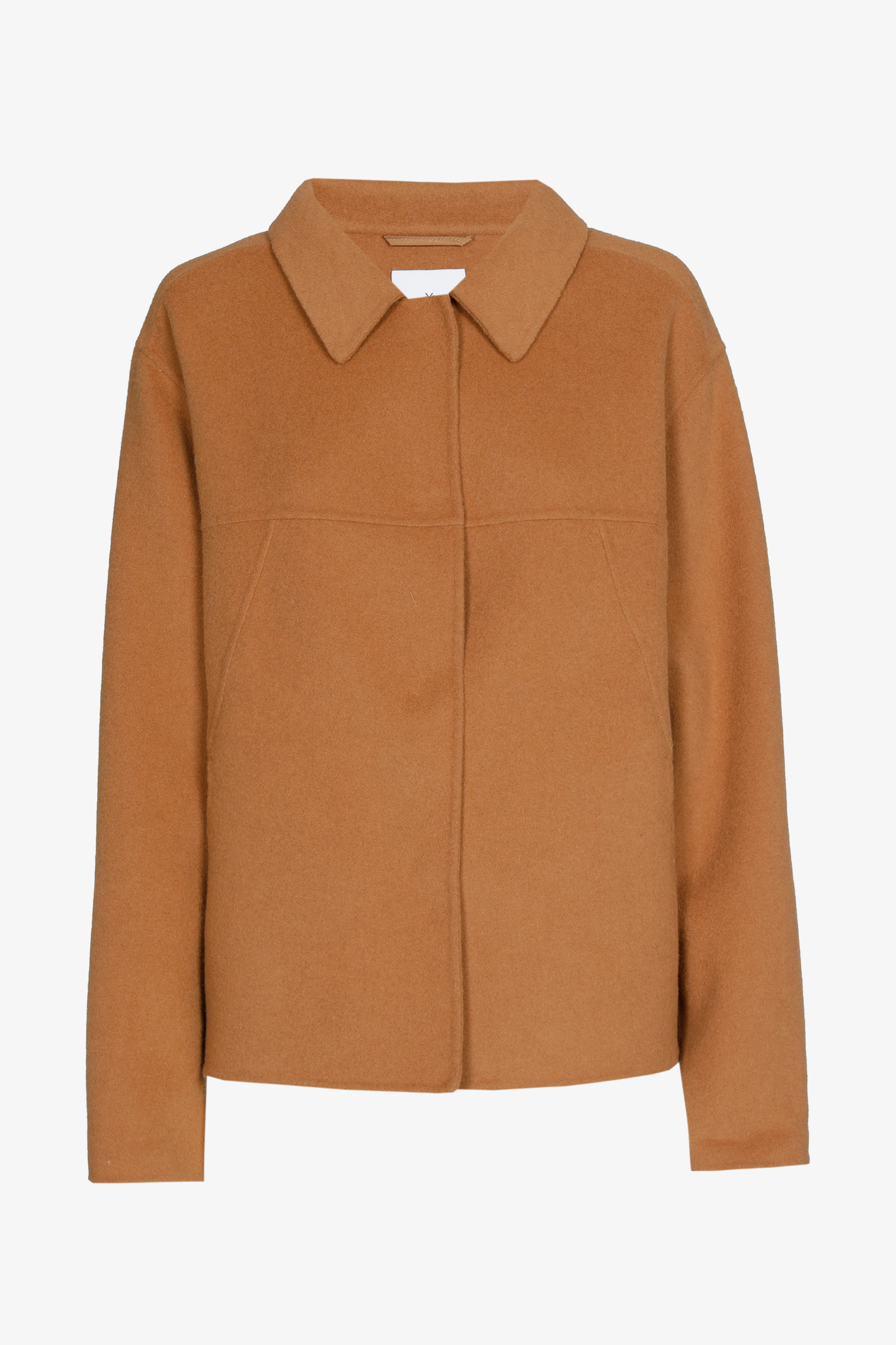 Oversized jacket with shirt collar