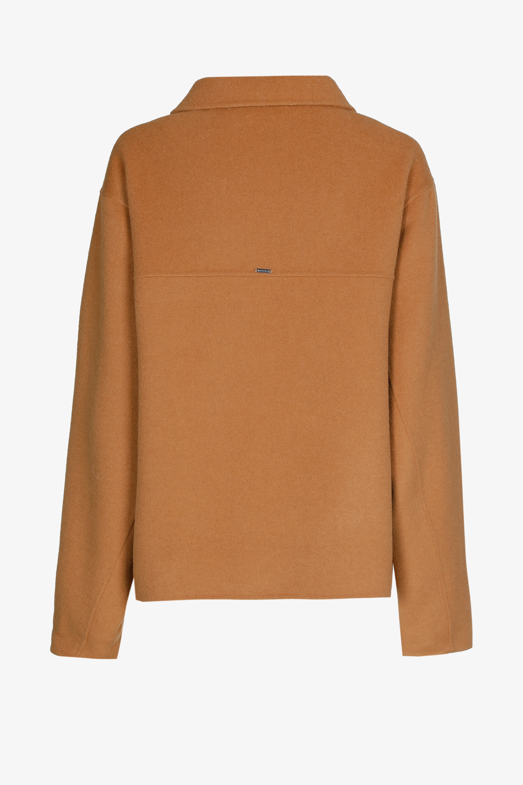 Oversized jacket with shirt collar