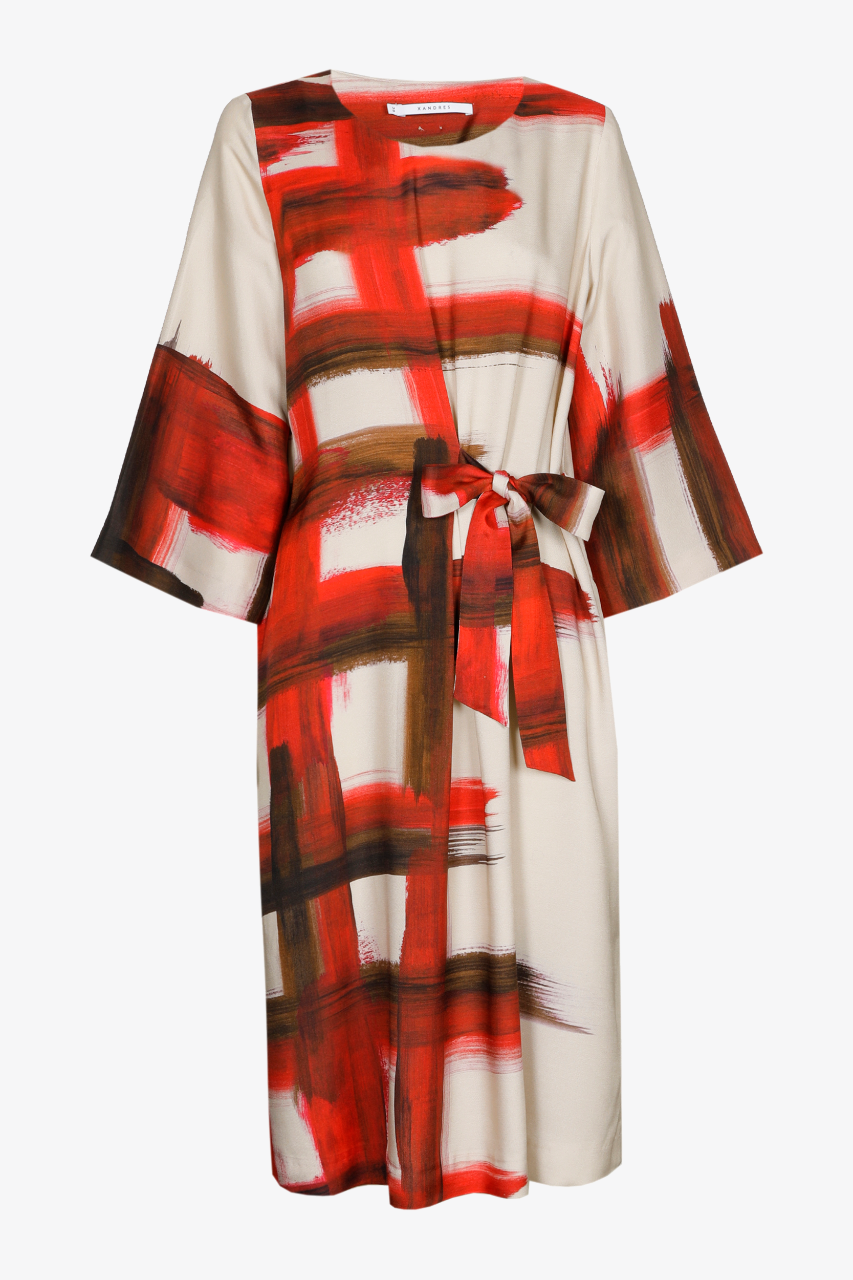 Jurk met asymmetrische print