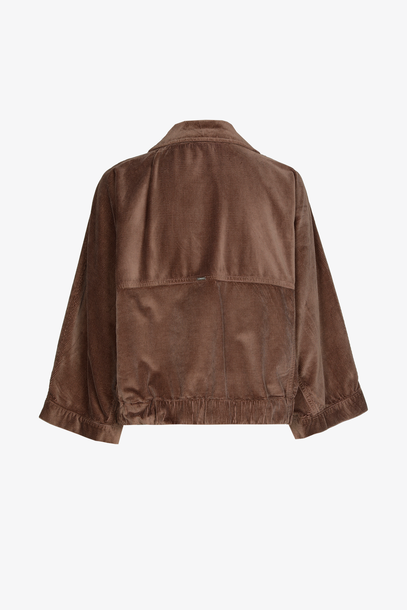 Overhemdblouse in ribfluweel