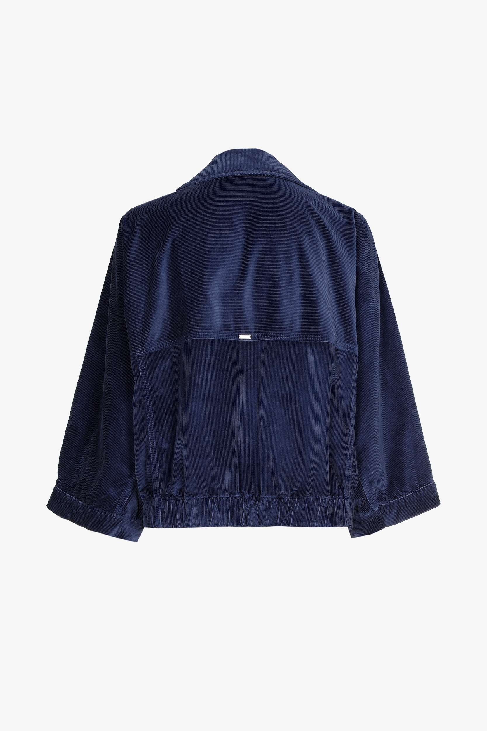 Overhemdblouse in ribfluweel