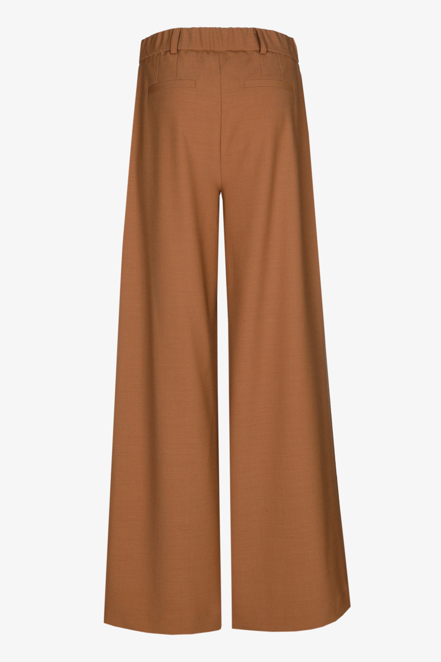 Wide-leg pleated trousers