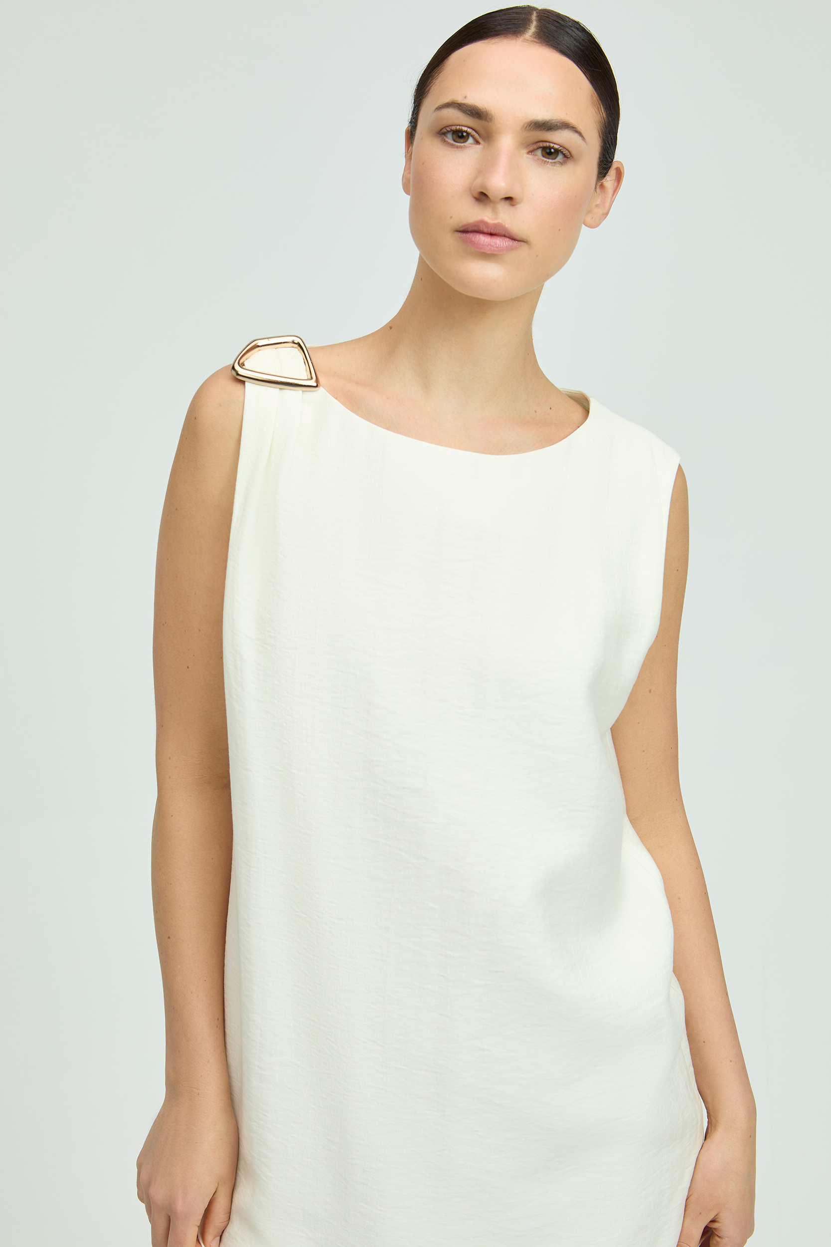 Flowing dress with metal detail