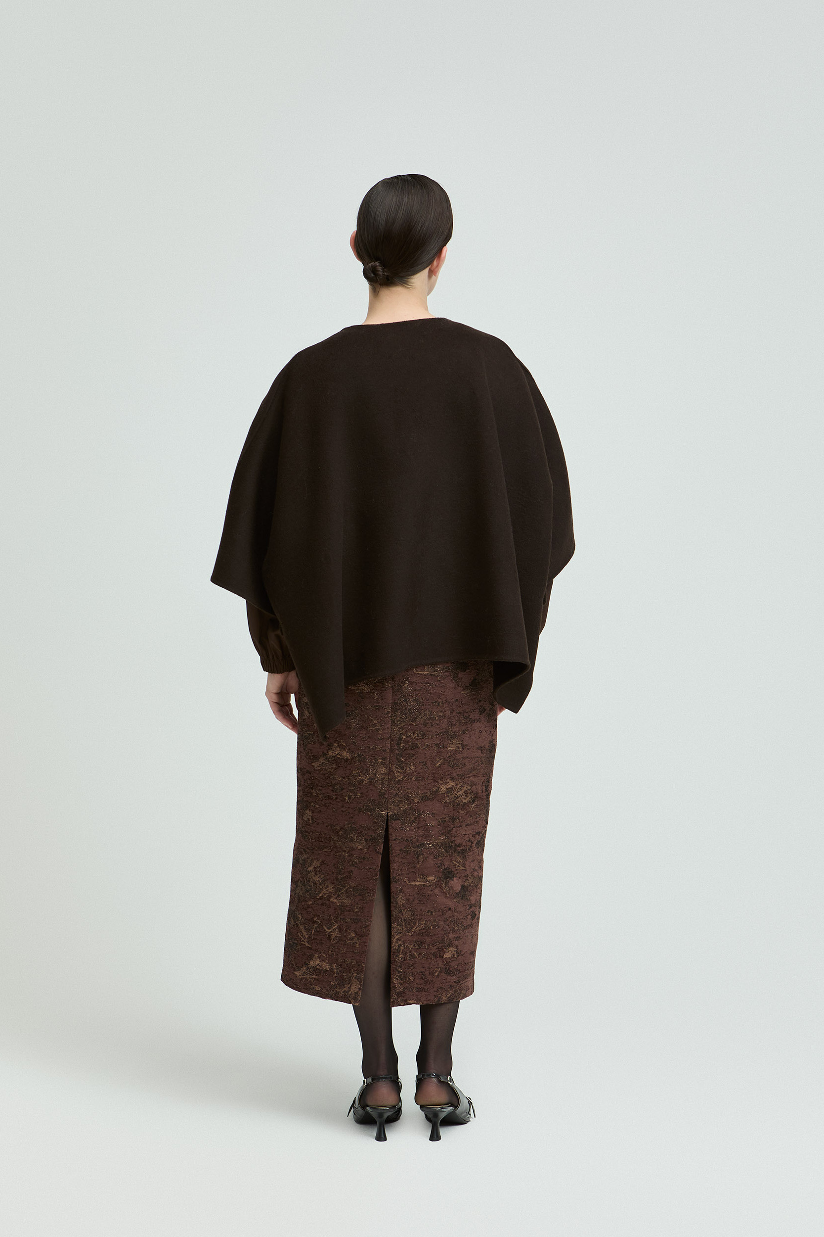 Cape in double-face stof