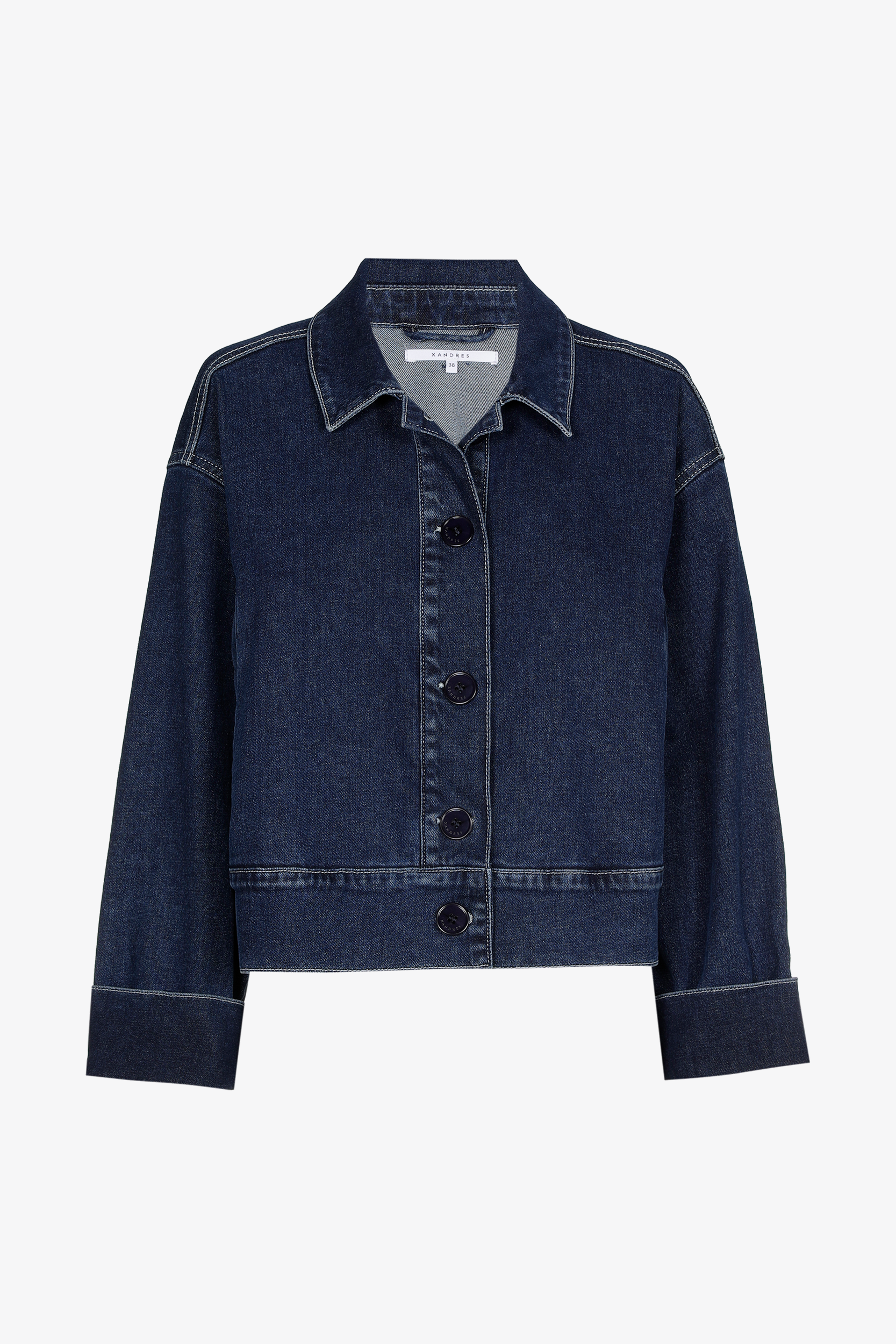 Jeansvest met wijde mouwen 